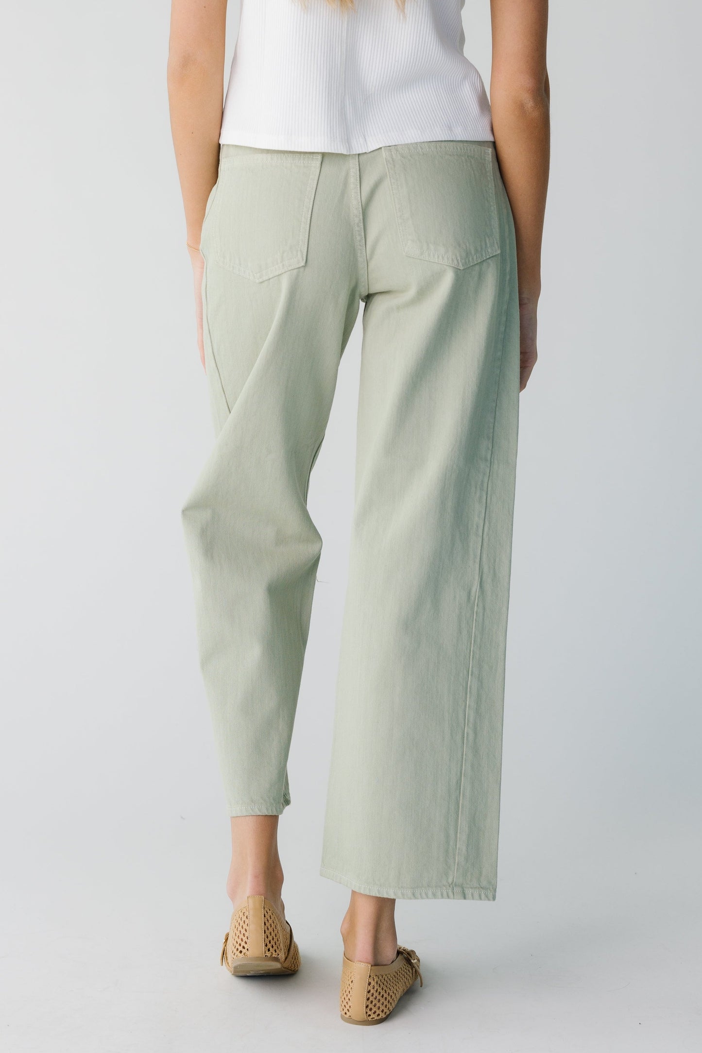 Barrel Jean - Cloud & Eucalyptus WOMEN'S DENIM Just Panmaco Inc.
