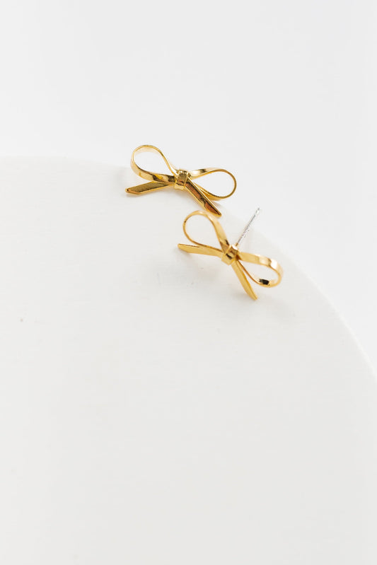 Cove Bow Earrings WOMEN'S EARINGS Cove Accessories Gold OS 