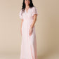 Naples Flutter Sleeve Wrap Dress - Pink WOMEN'S DRESS Arbor 