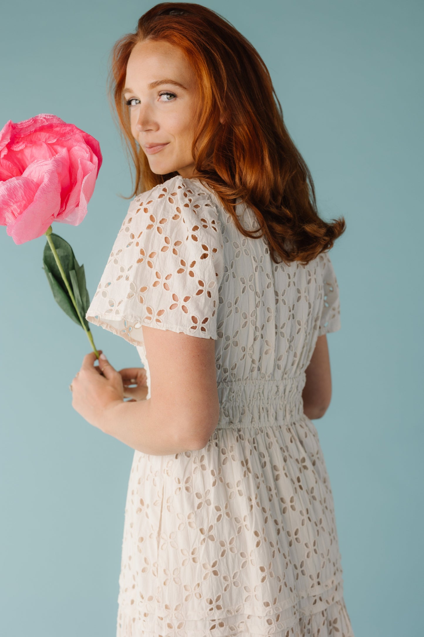 Citrus Eyelet Shae Dress - Eggshell WOMEN'S DRESS Citrus
