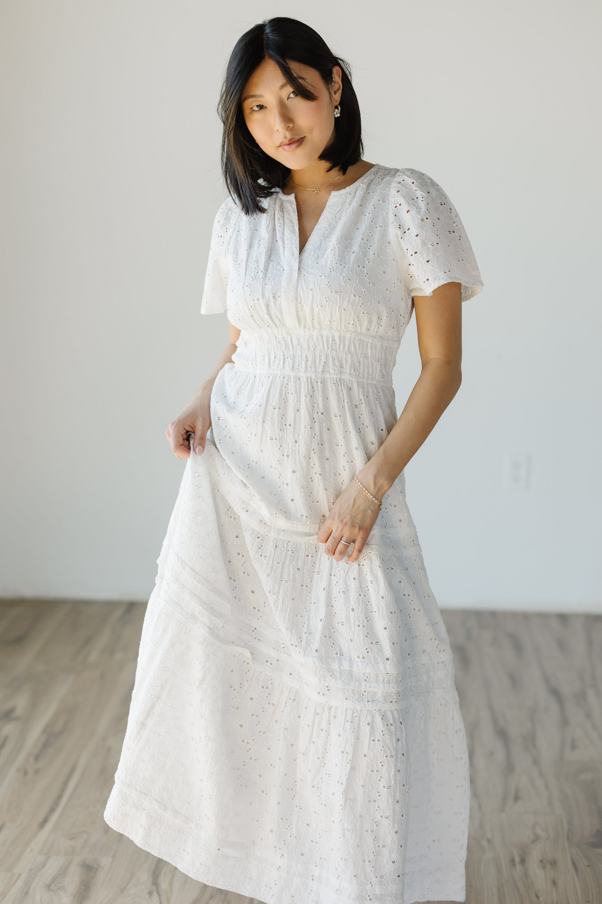 Citrus Eyelet Shae Dress