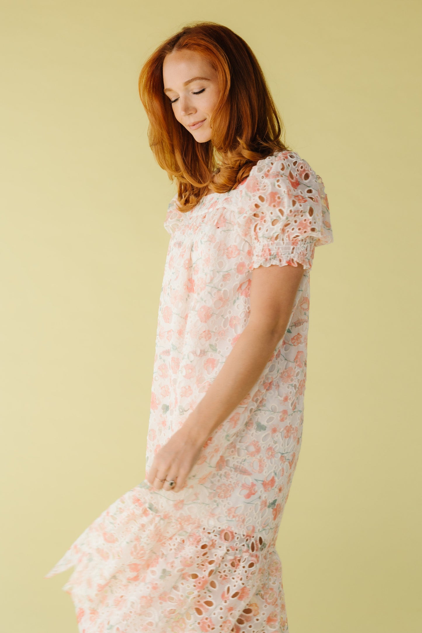 Brass & Roe Forever Eyelet Blossom Print Dress