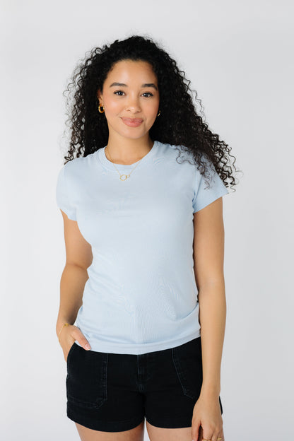 Classic Crewneck Tshirt WOMEN'S T-SHIRT Be Cool Baby Blue S 