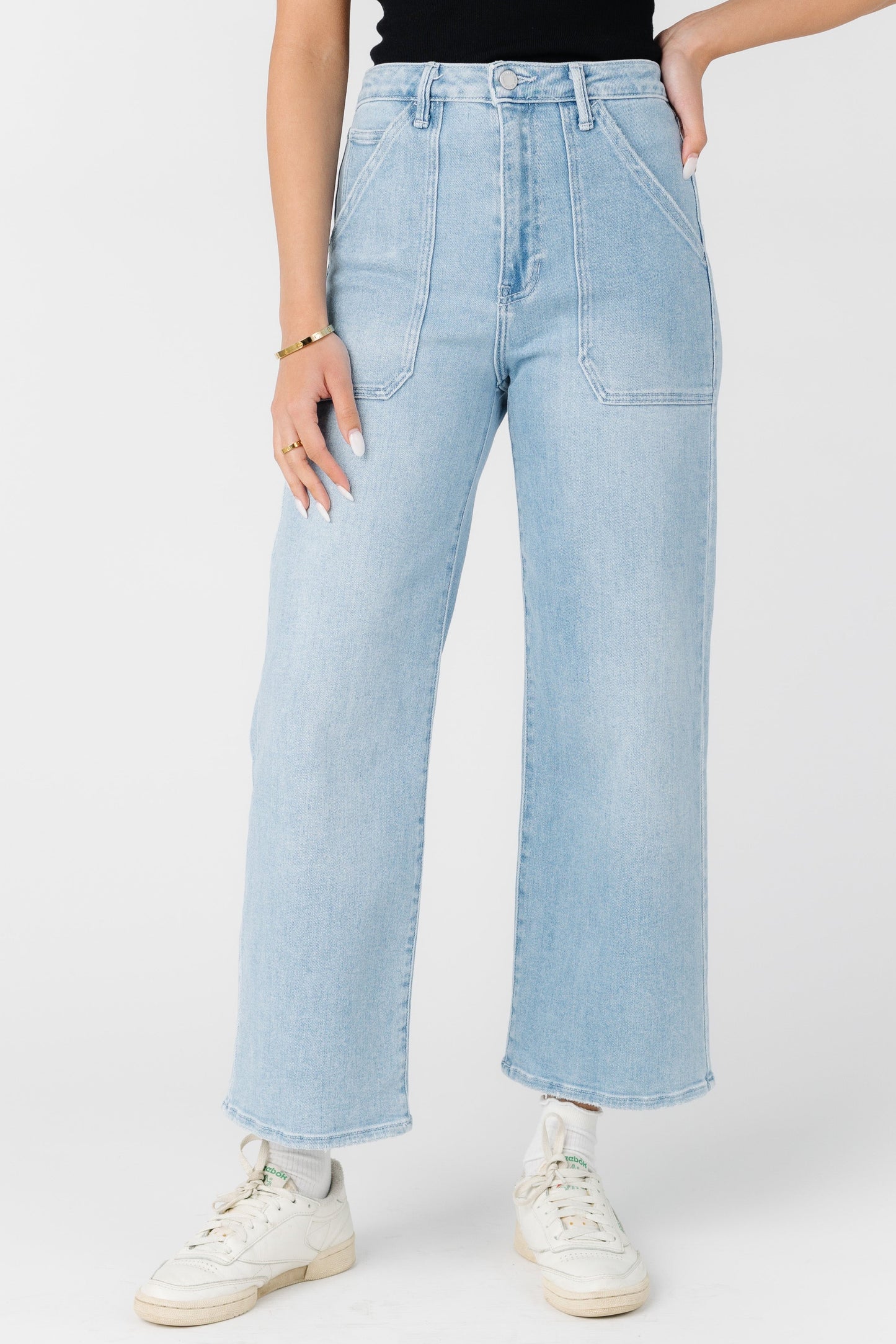 Best Friend Cargo Jean in light denim
