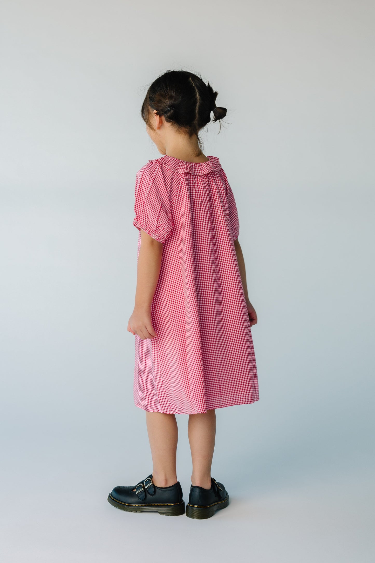 Citrus Collar Gingham Girl's Dress GIRL'S DRESS Citrus