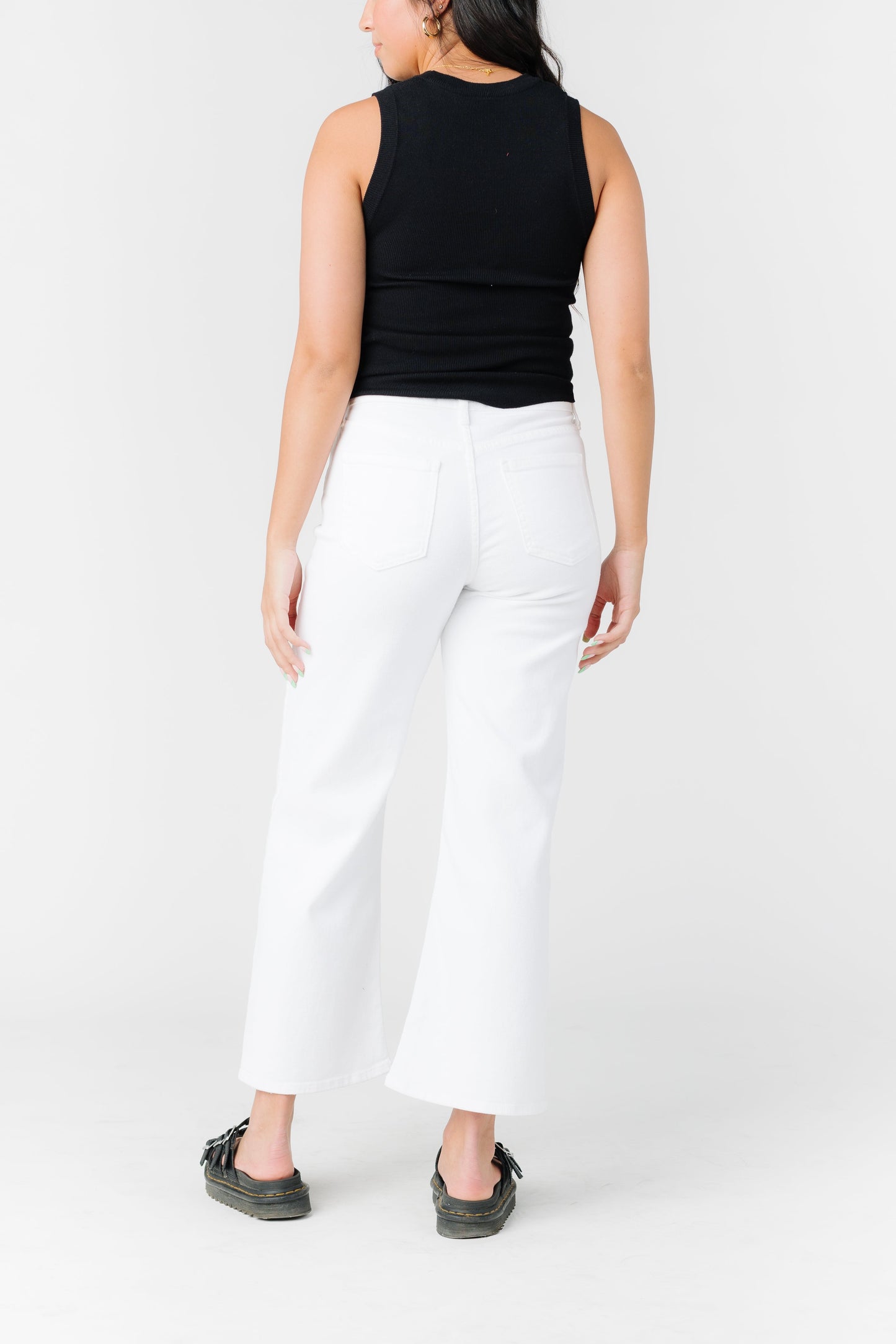 Rebbie Wide Leg Denim - White WOMEN'S DENIM Just Panmaco Inc.