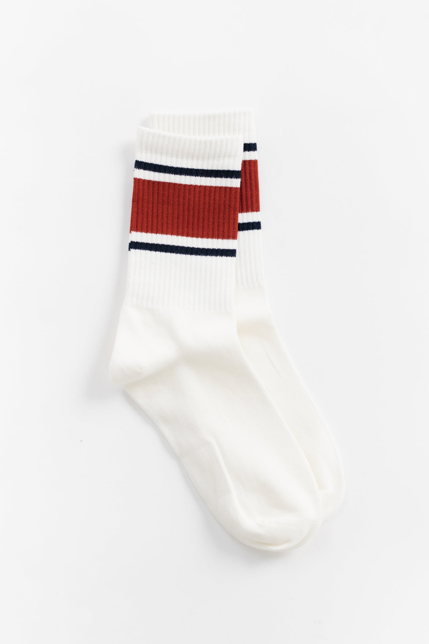 Cove Stripe Crew Socks WOMEN'S SOCKS Cove Accessories Brown/Black OS