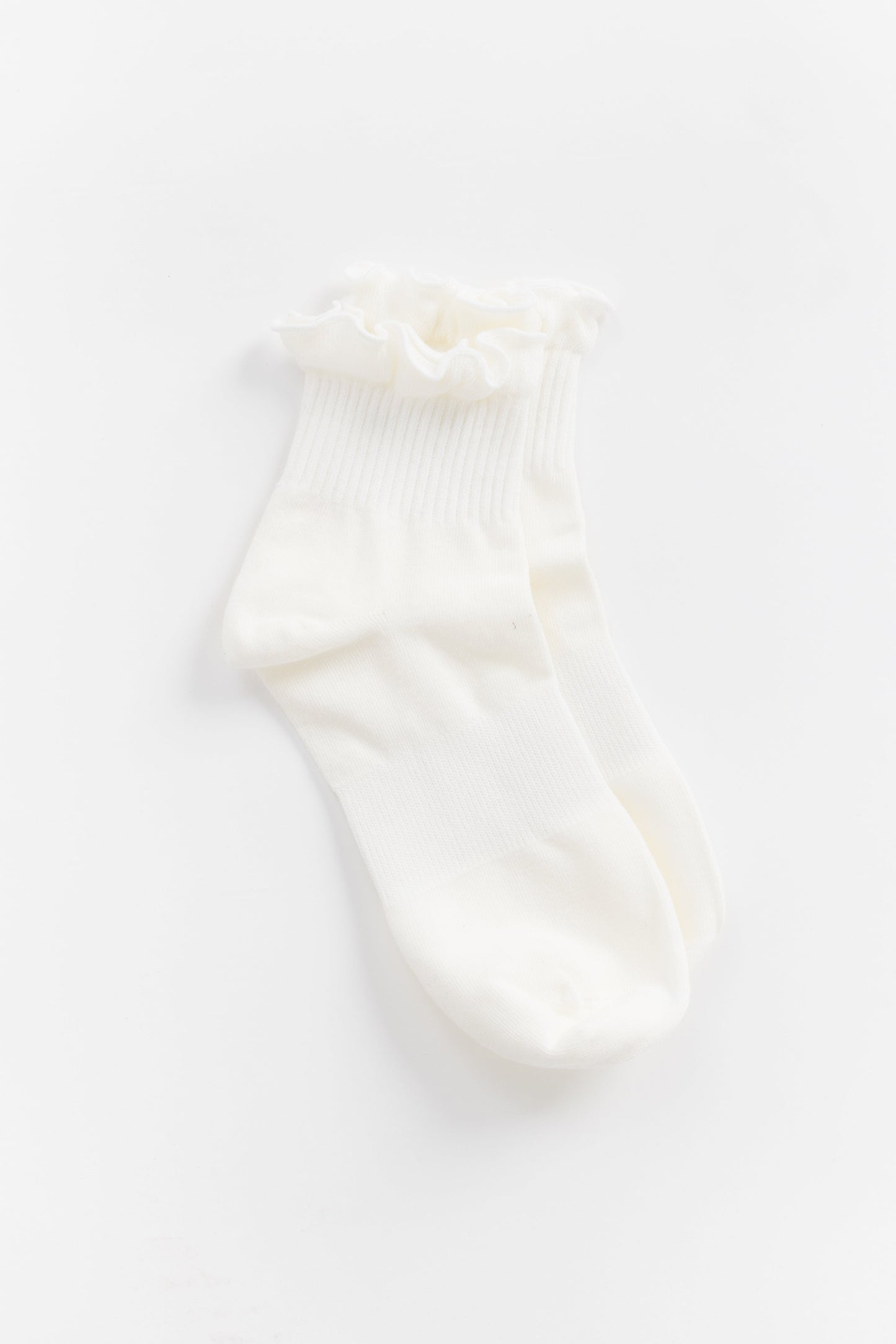 Cove Ruffle Quarter Sock WOMEN'S SOCKS Cove Accessories White OS