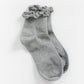Cove Ruffle Quarter Sock WOMEN'S SOCKS Cove Accessories Grey OS 