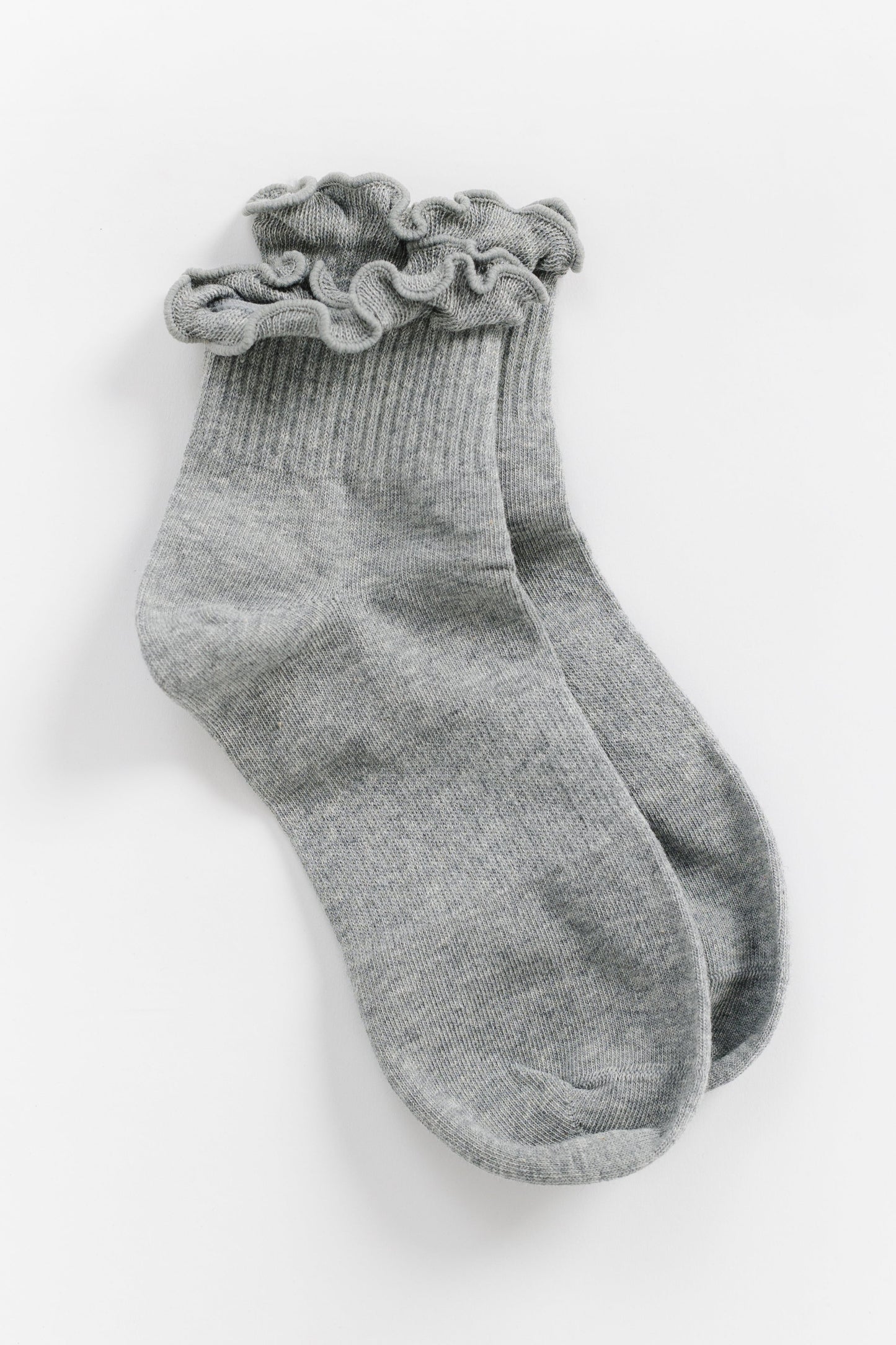 Cove Ruffle Quarter Sock WOMEN'S SOCKS Cove Accessories Grey OS