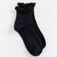 Cove Ruffle Quarter Sock WOMEN'S SOCKS Cove Accessories Black OS 