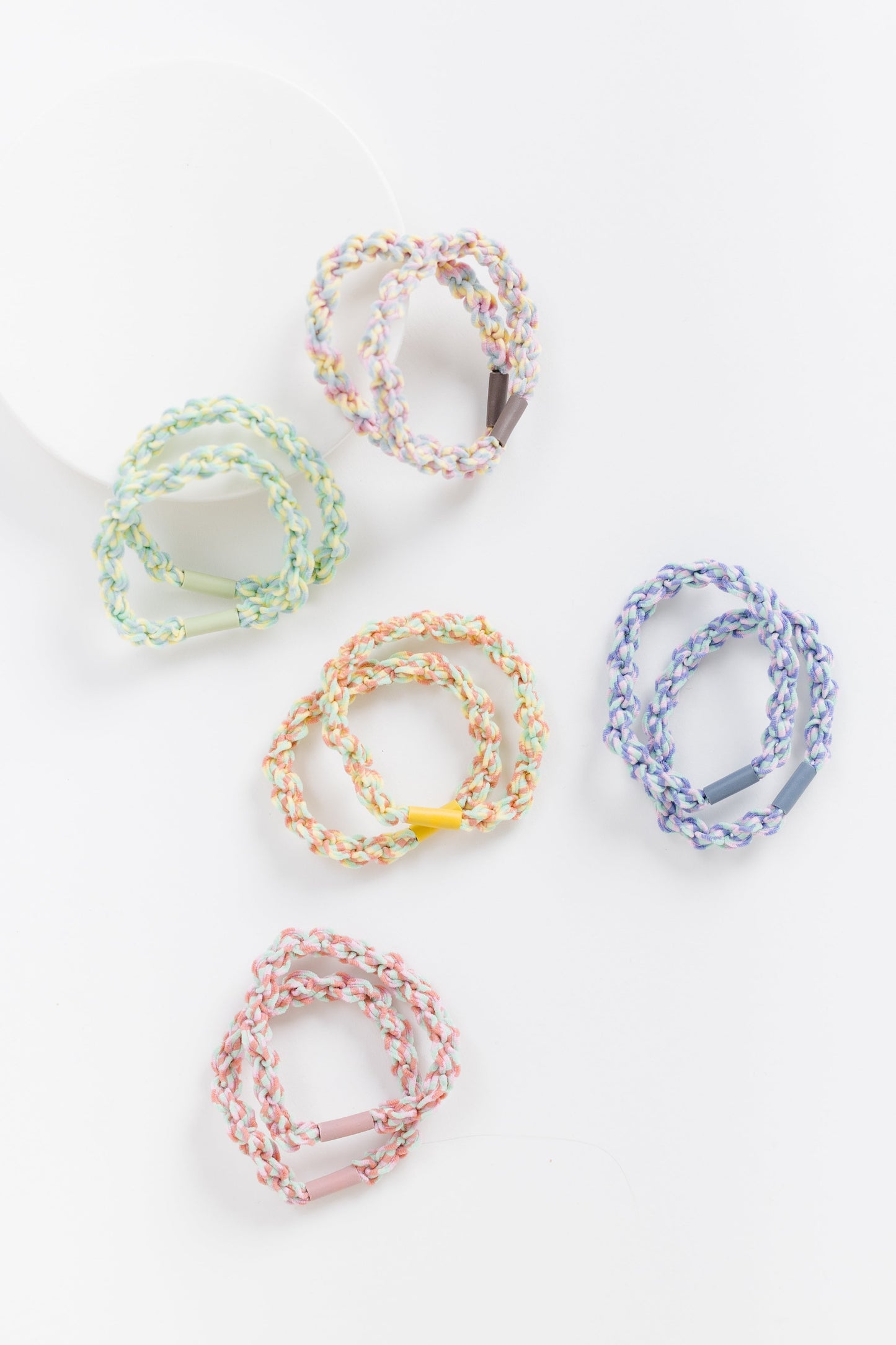 Cove Braided Hair Elastic - Set of 10 WOMEN'S HAIR ACCESSORY Cove Accessories Pastel OS