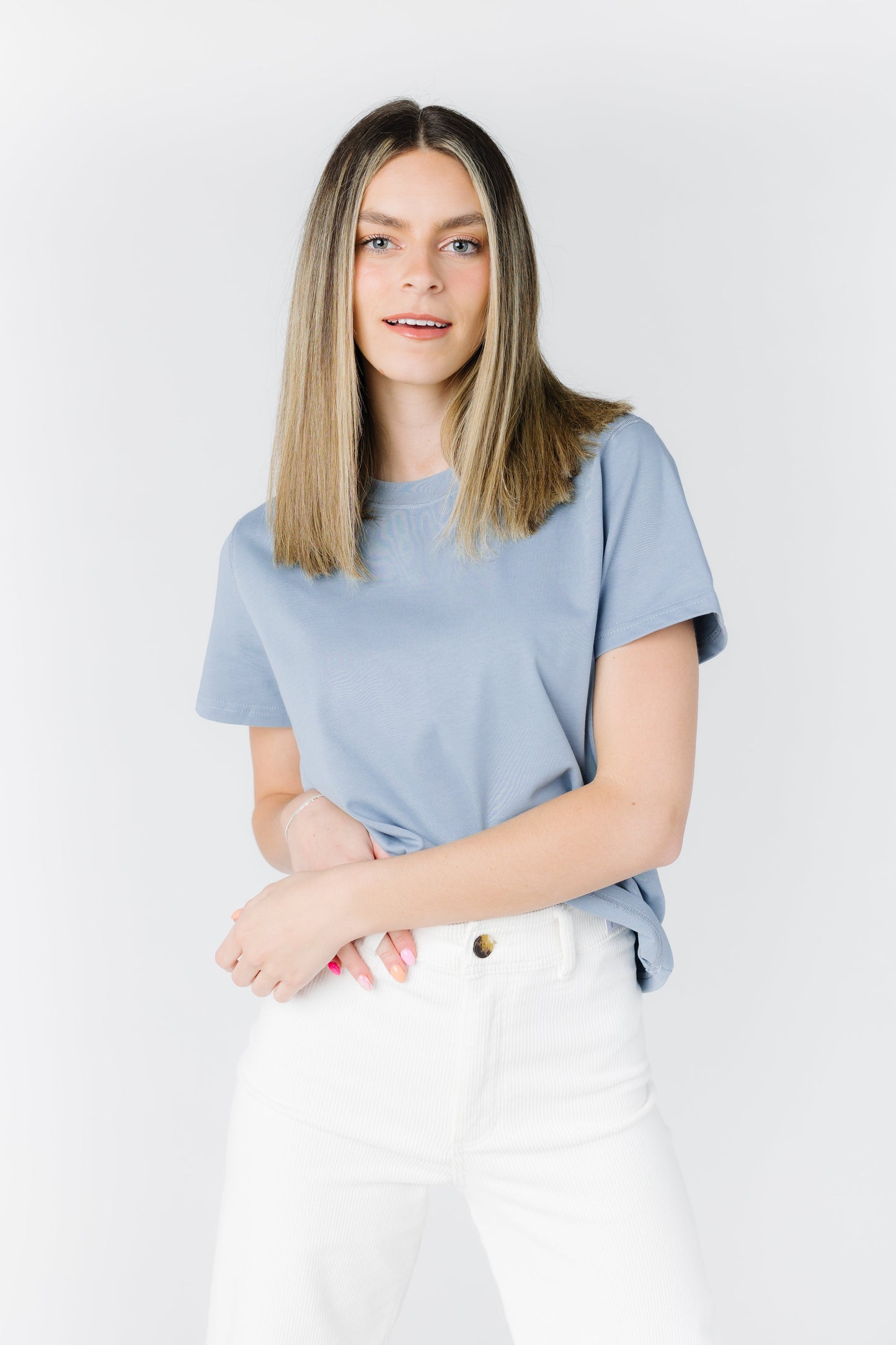 The Lanie Top WOMEN'S TOP Mod Ref Dusty Blue L