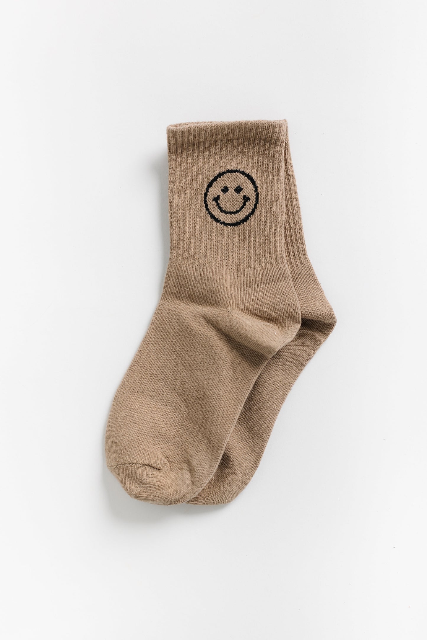 Cove Just Be Happy Socks WOMEN'S SOCKS Cove Accessories Tan OS