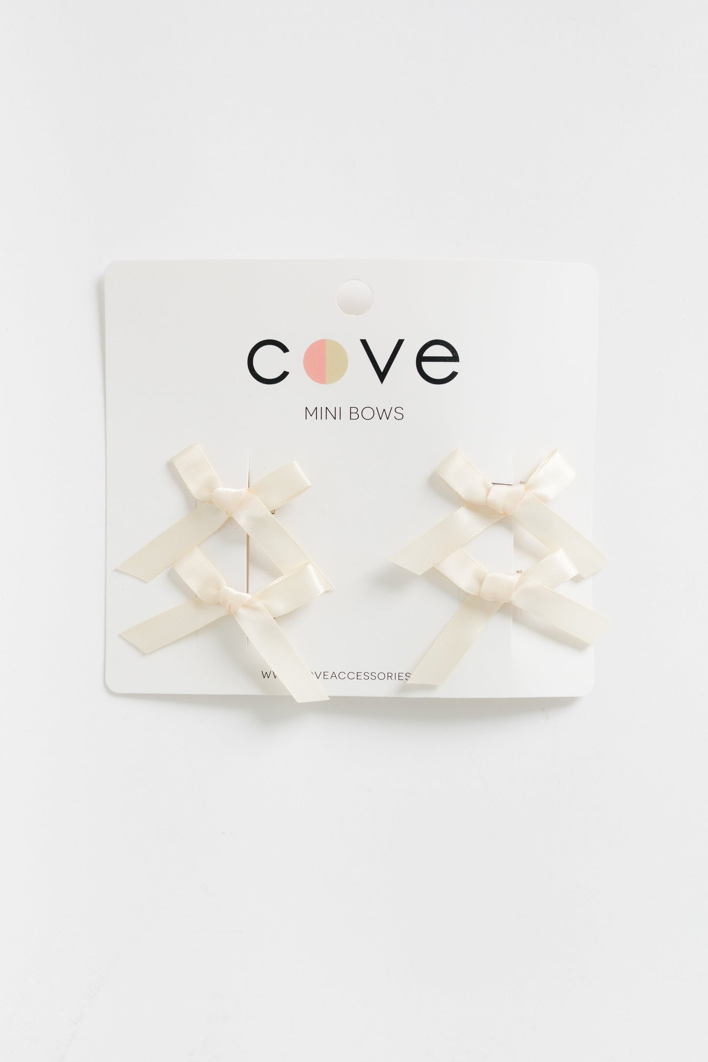 Cove Mini Hair Bows (4) WOMEN'S HAIR ACCESSORY Cove Accessories Ivory OS
