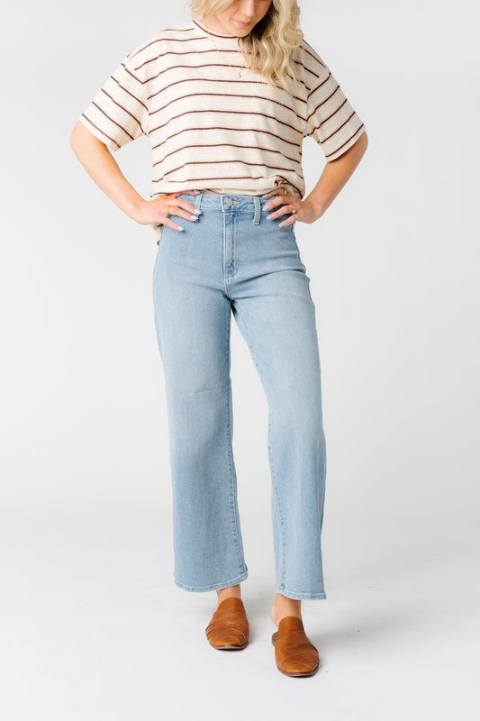 Trouser Wide Leg Jeans WOMEN'S JEANS Just Panmaco Inc. Light Denim 24 