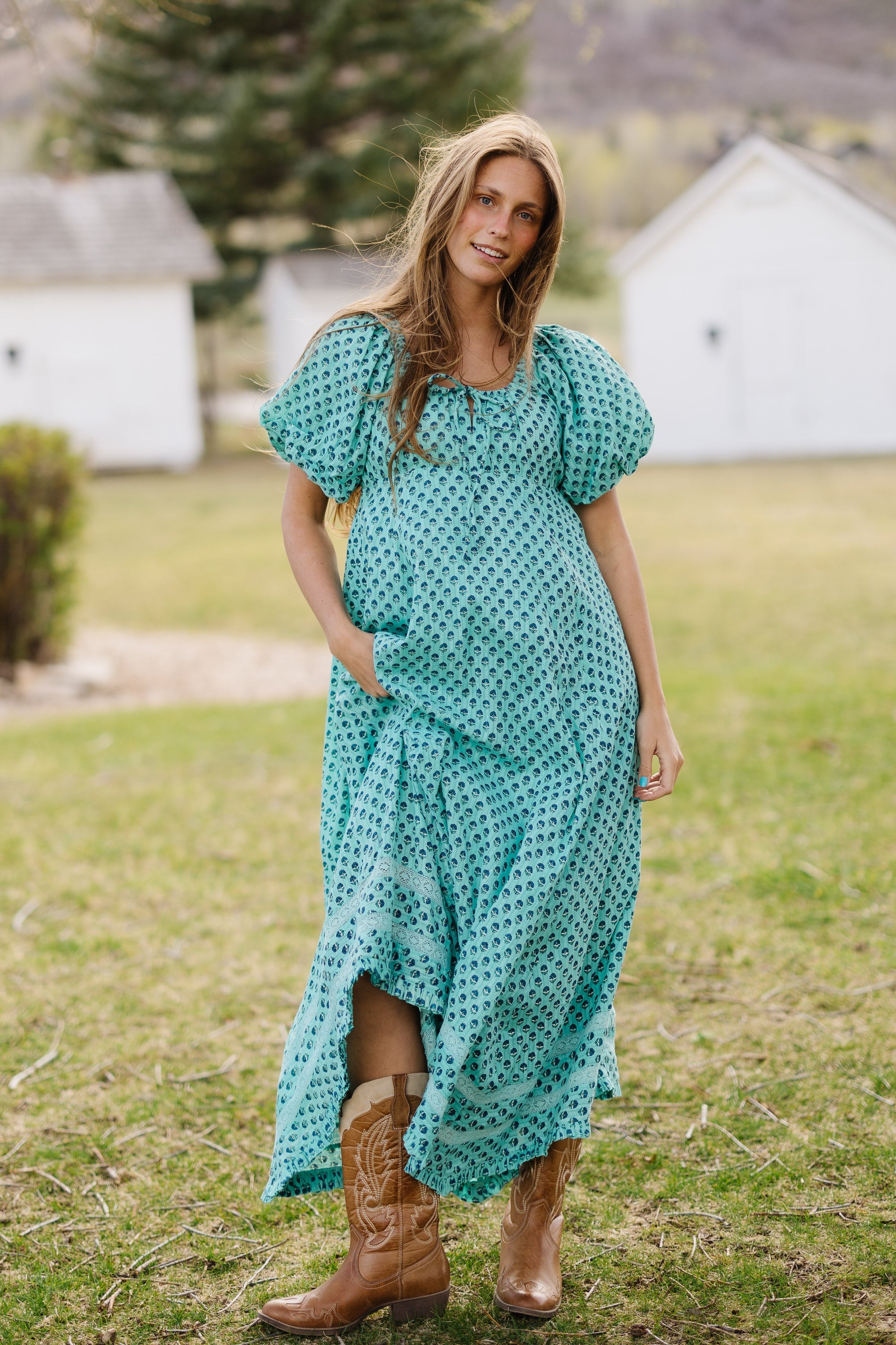 Modest Citrus Lyon Spring Maxi Dress