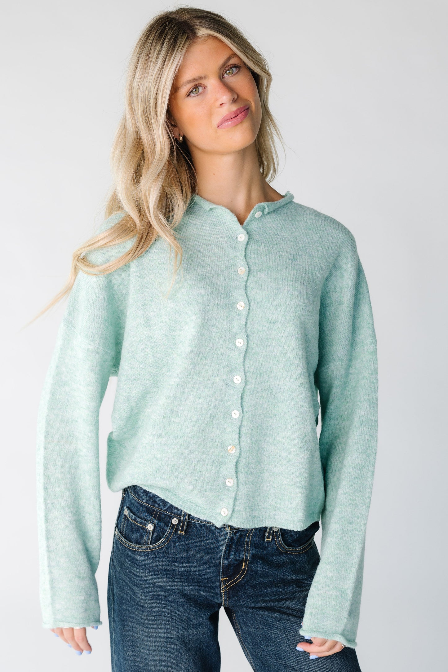 Aria Soft Cardigan WOMEN'S CARDIGAN Things Between Seafoam S