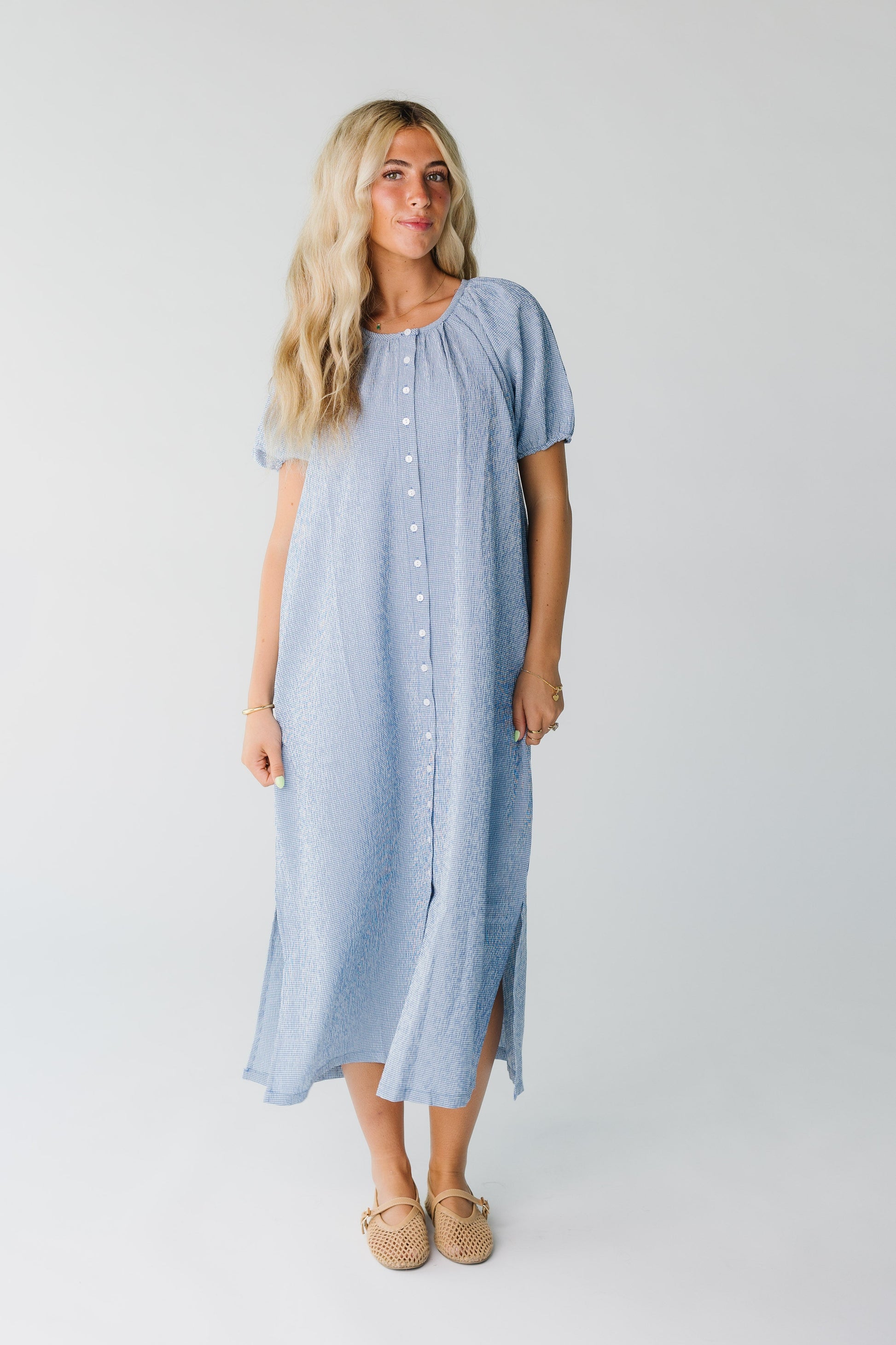 Brass & Roe Bree Textured Knee Dress WOMEN'S DRESS brass & roe