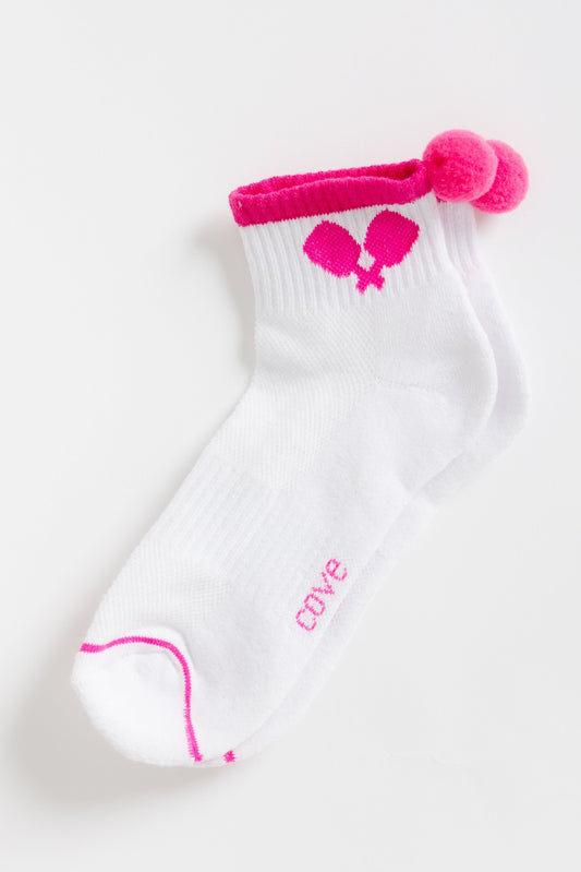 Cove Pickleball Quarter Socks WOMEN'S SOCKS Cove Accessories Pink OS