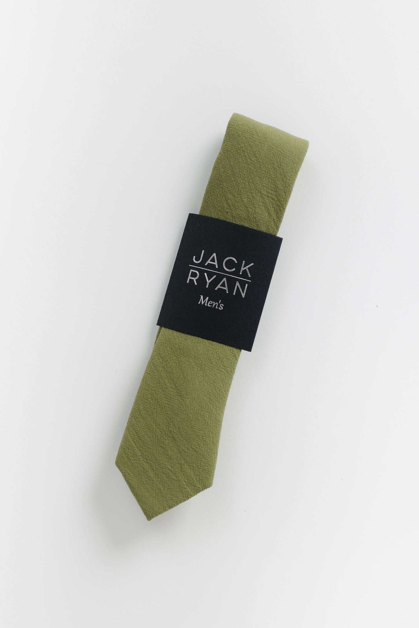 Jack Ryan Solid Collection MEN'S TIE JACK RYAN Moss 58"L x 2.25"W