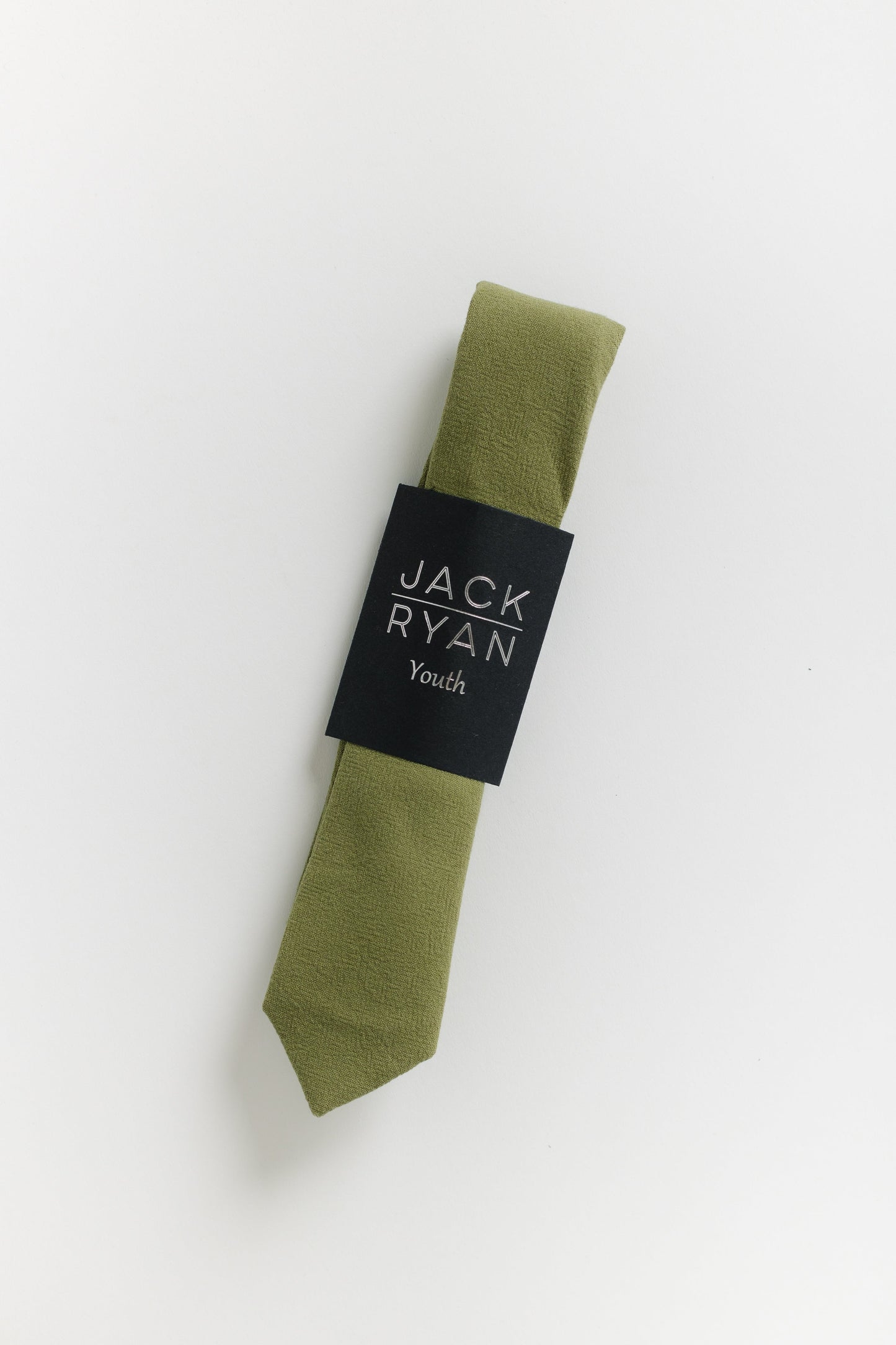 Jack Ryan Solid Collection MEN'S TIE JACK RYAN Moss Youth 48"L x 2"W