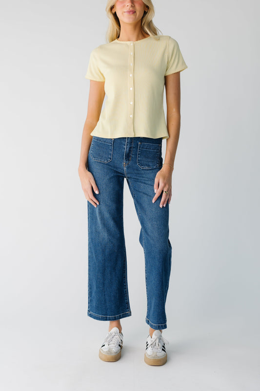 Date Time Pocket Wide Leg Denim WOMEN'S DENIM Just Panmaco Inc.