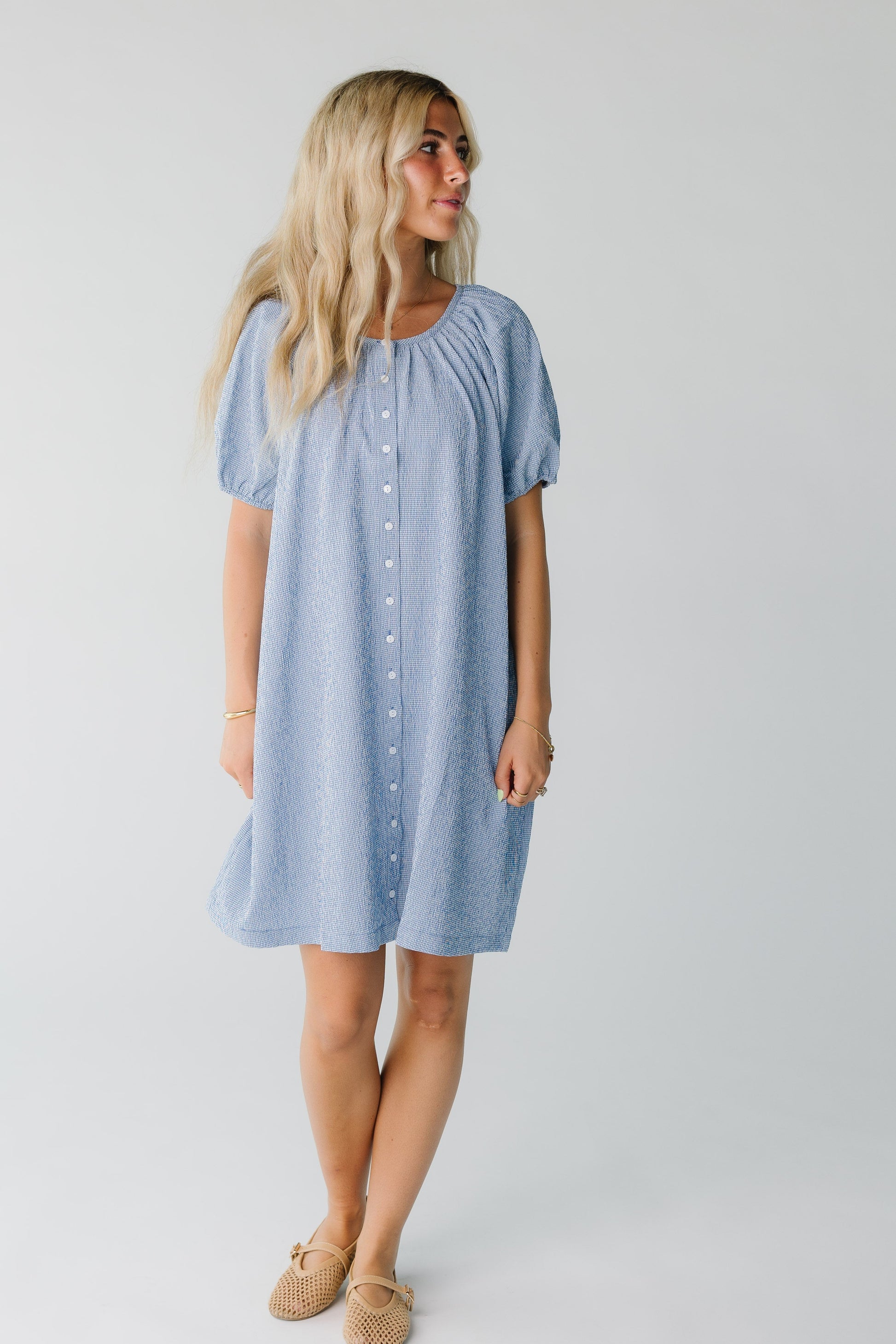 Brass & Roe Bree Textured Knee Dress WOMEN'S DRESS brass & roe