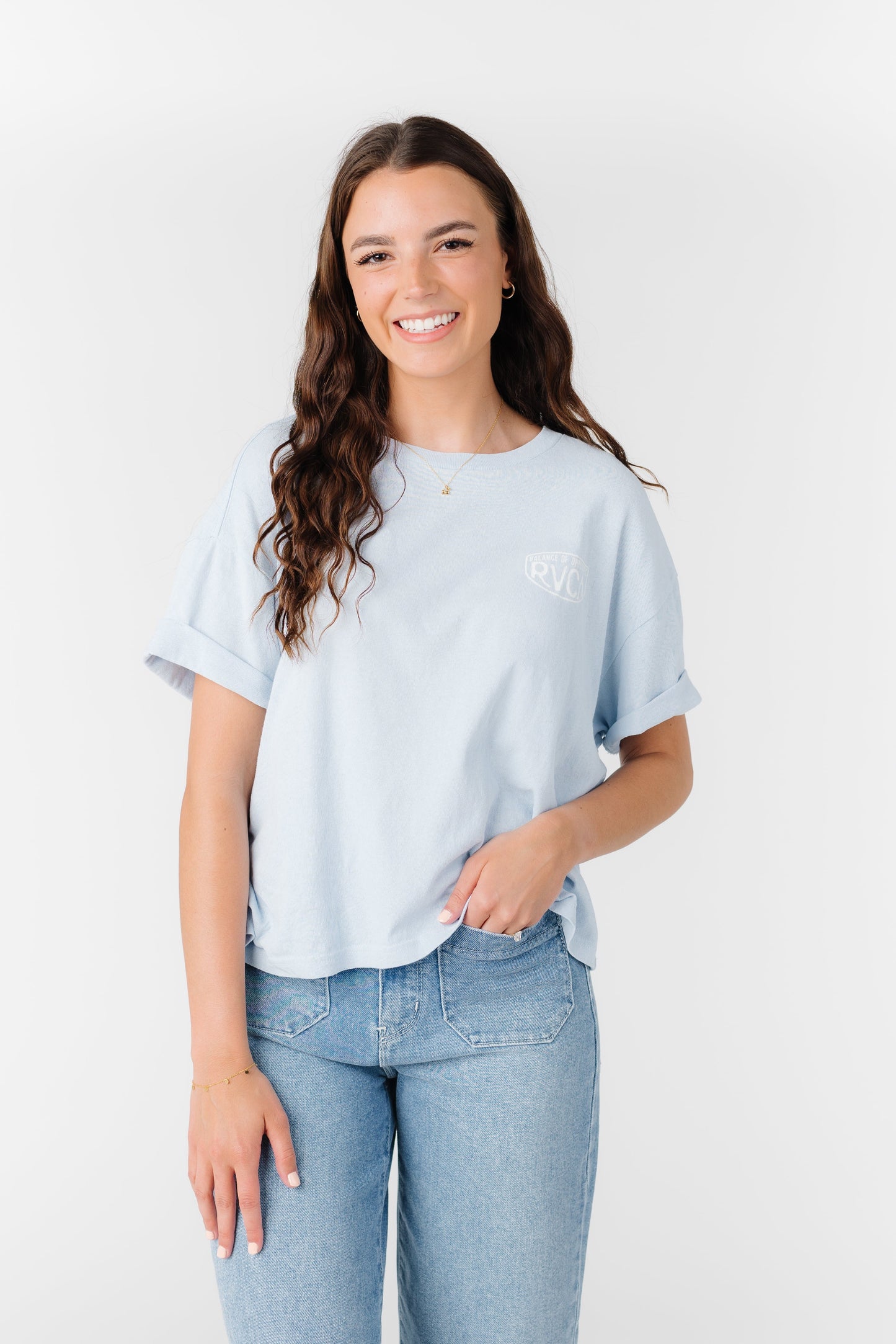 RVCA Stamped Roll It WOMEN'S T-SHIRT RVCA BFB0 L