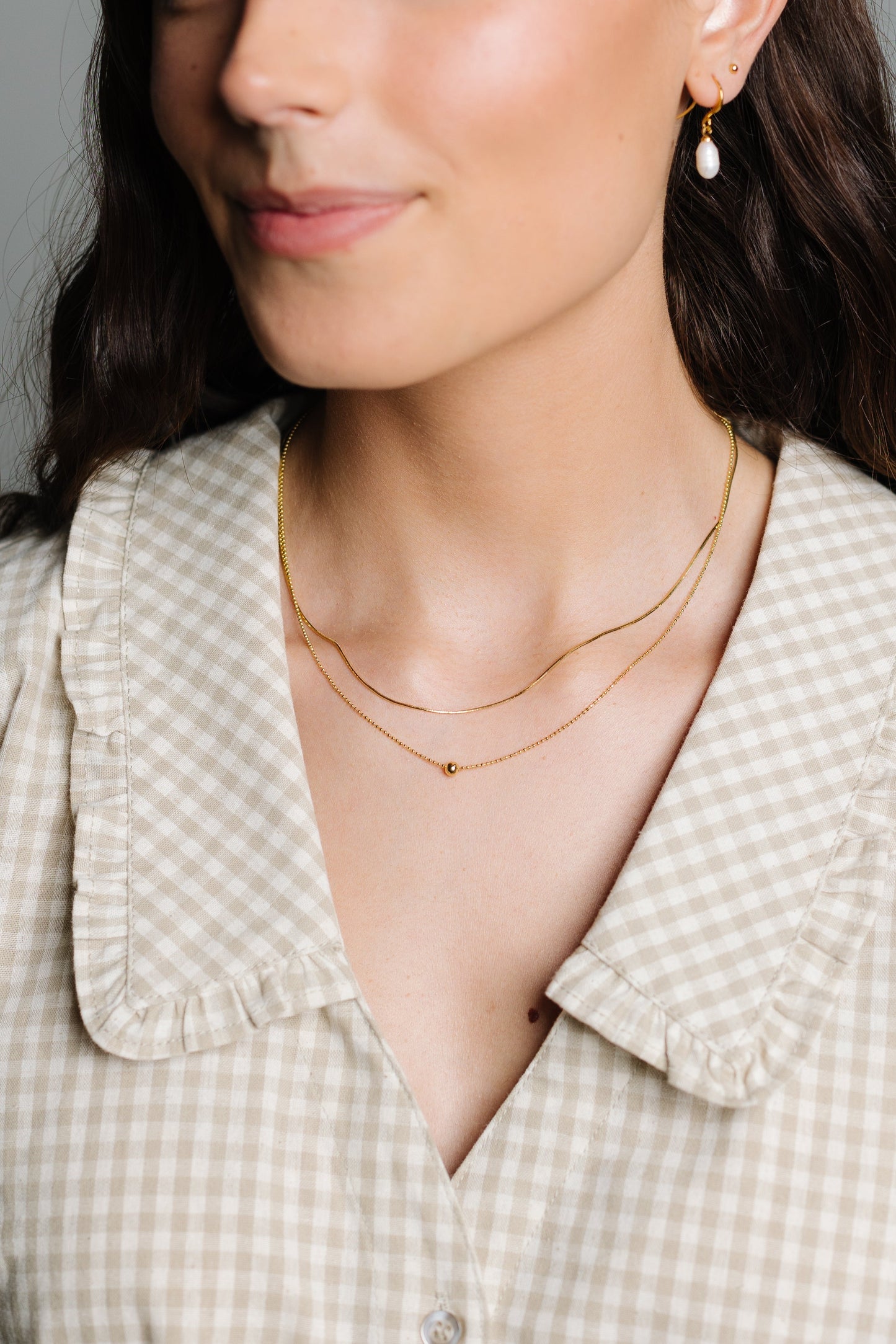 Cove Necklace Double Chain Gold WOMEN'S NECKLACE Cove Accessories
