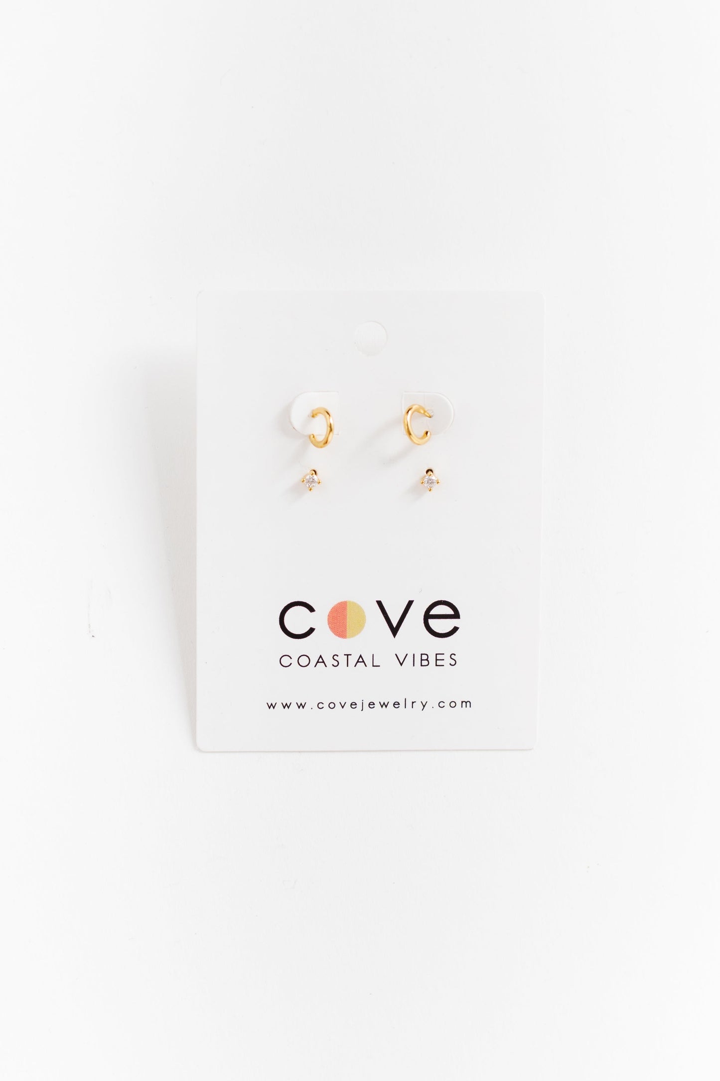 Cove Earrings Double Set Gold WOMEN'S EARINGS Cove Accessories