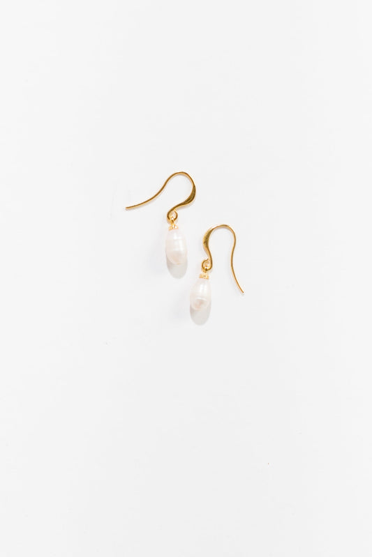 Cove Earrings Pearl Drop Gold WOMEN'S EARINGS Cove Accessories