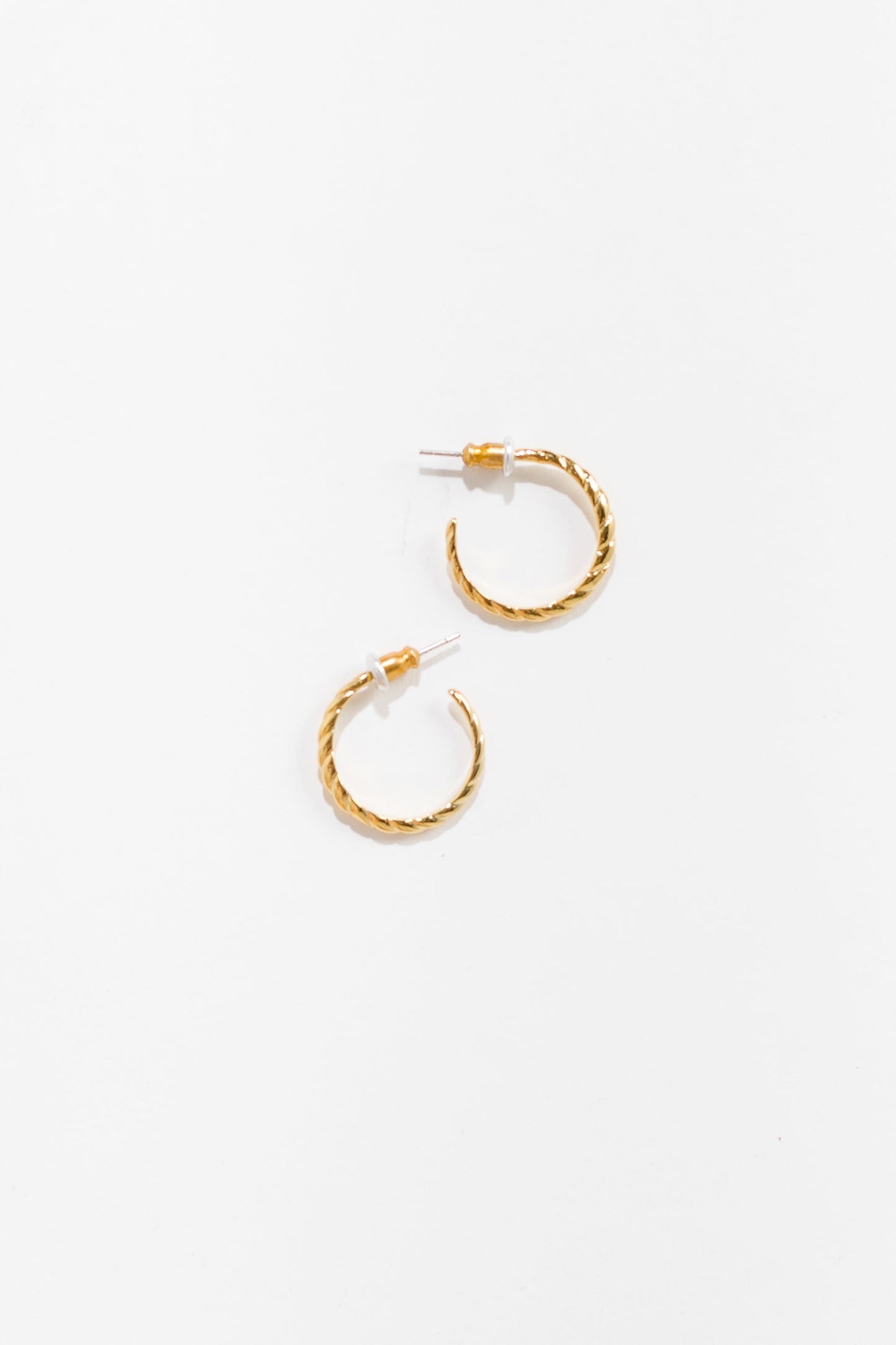 Cove Earrings Twisted Open Hoops Gold WOMEN'S EARINGS Cove Accessories