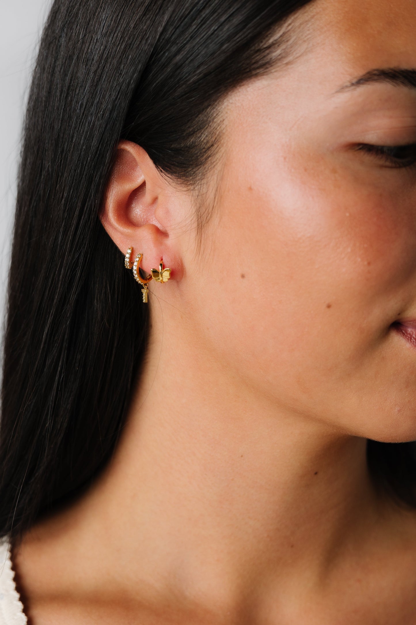 Cove Petite Butterfly Huggies WOMEN'S EARINGS Cove Accessories