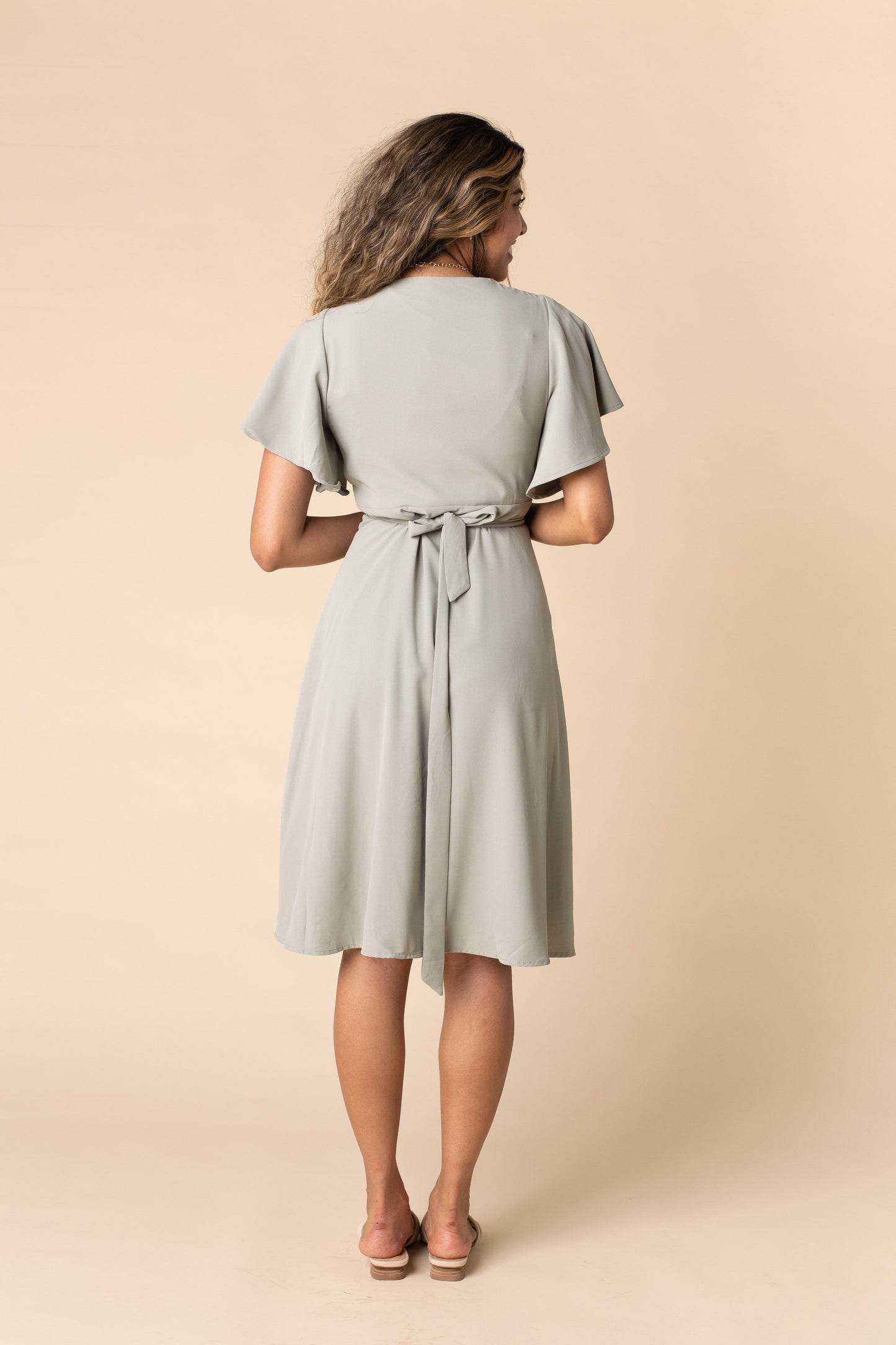 Daphne Tulip Wrap Dress - Dusty Sage WOMEN'S DRESS brass & roe