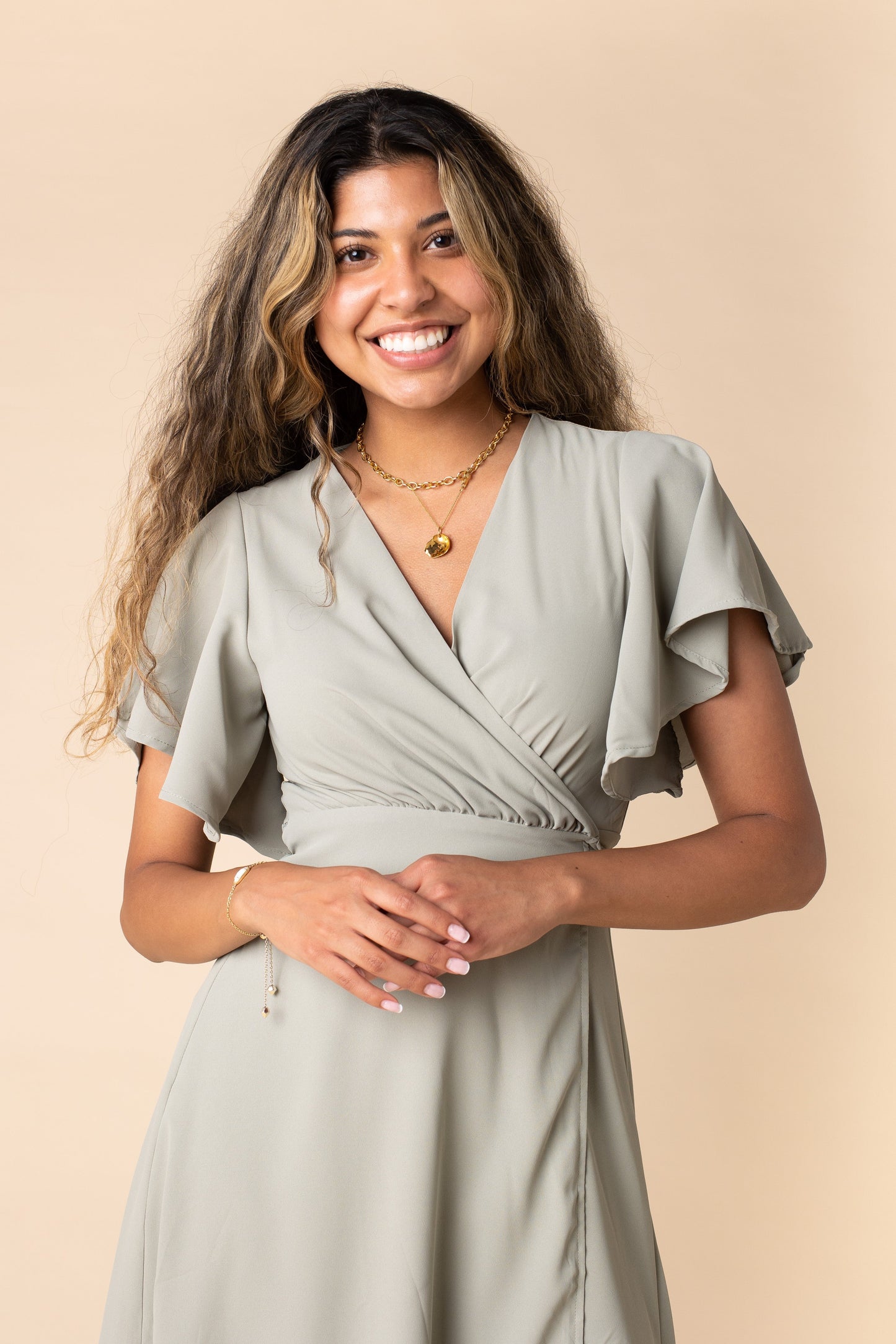 Daphne Tulip Wrap Dress - Dusty Sage WOMEN'S DRESS brass & roe Dusty Sage XL