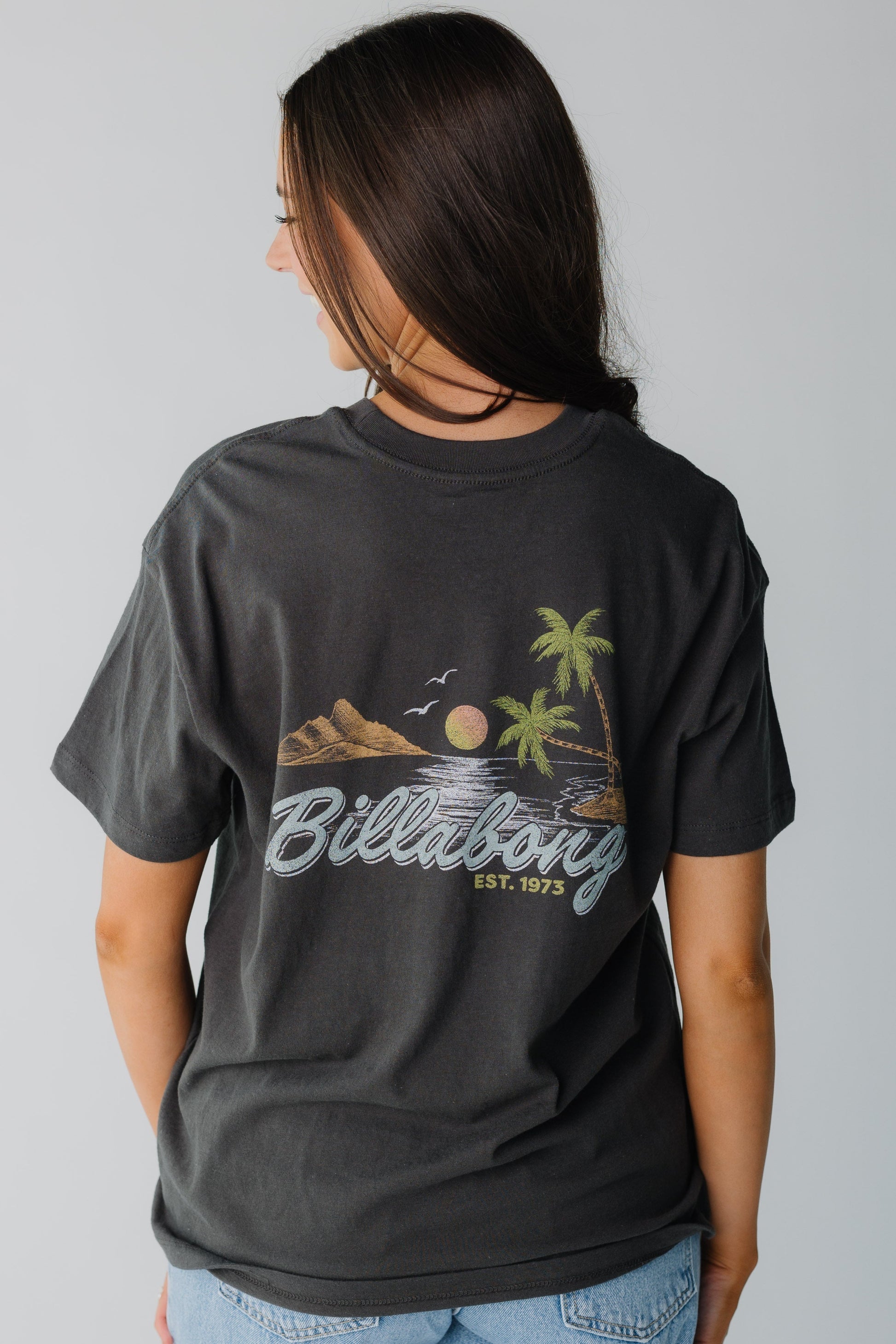 Billabong What A Vibe Graphic Tee for women in black
