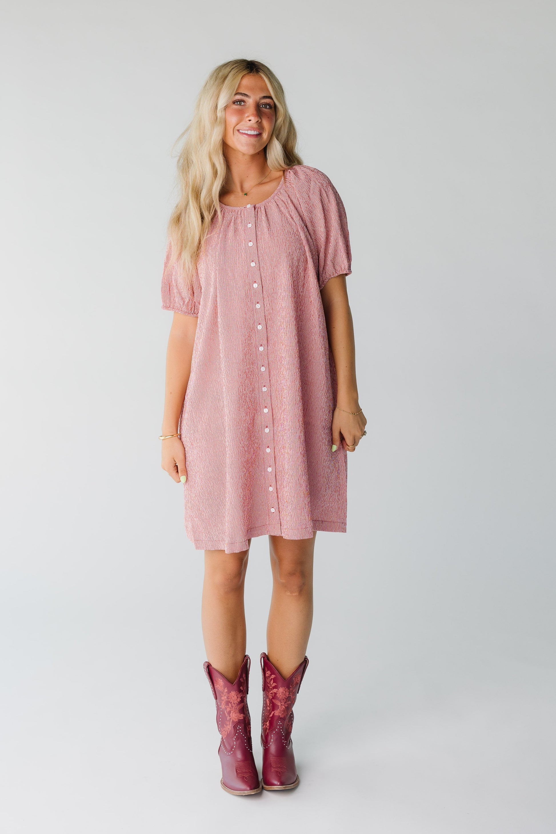 Brass & Roe Bree Textured Knee Dress WOMEN'S DRESS brass & roe