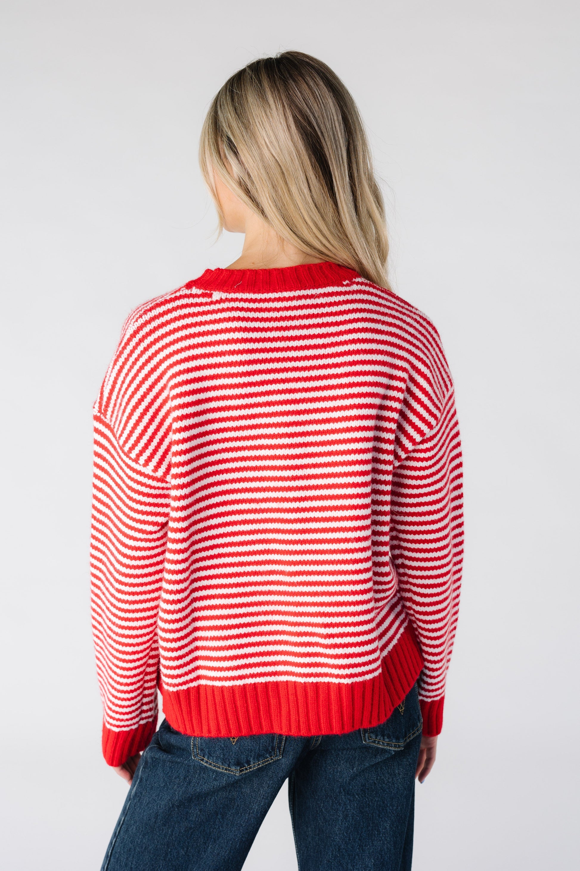 ST. Louis Stripe Sweater - Red WOMEN'S SWEATERS Wishlist