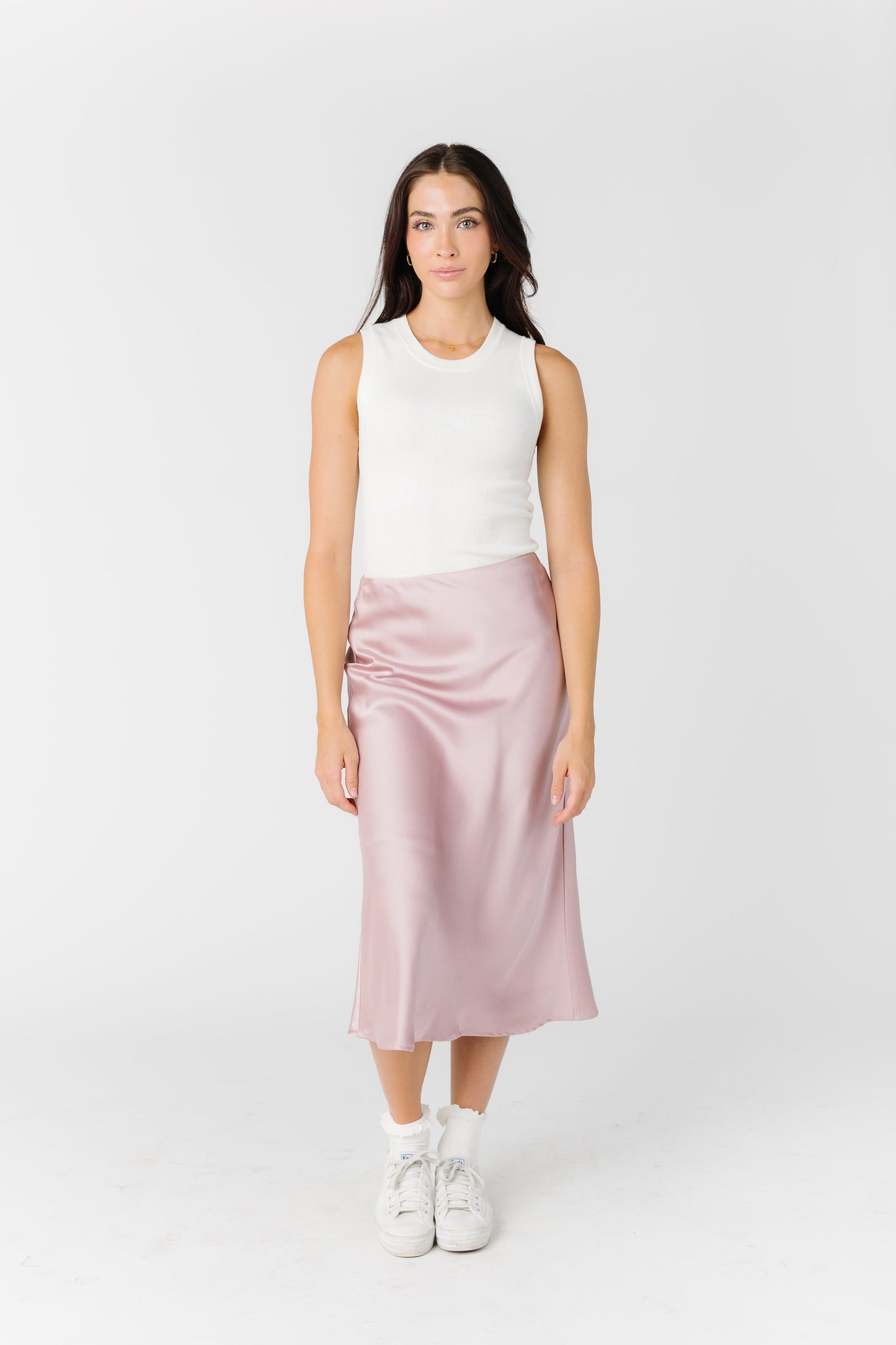 Romance Midi Satin Skirt WOMEN'S SKIRTS Things Between 