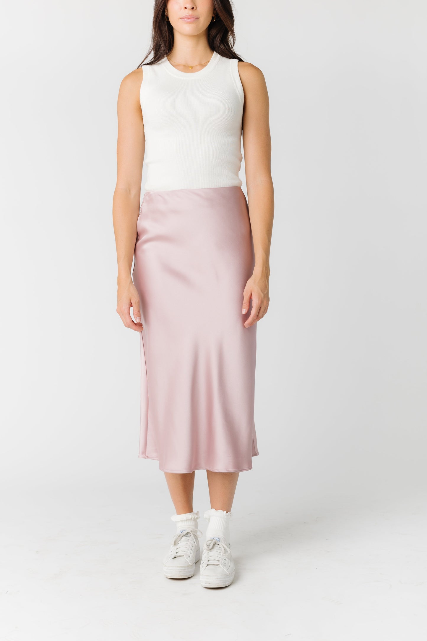 Romance Midi Satin Skirt WOMEN'S SKIRTS Things Between 