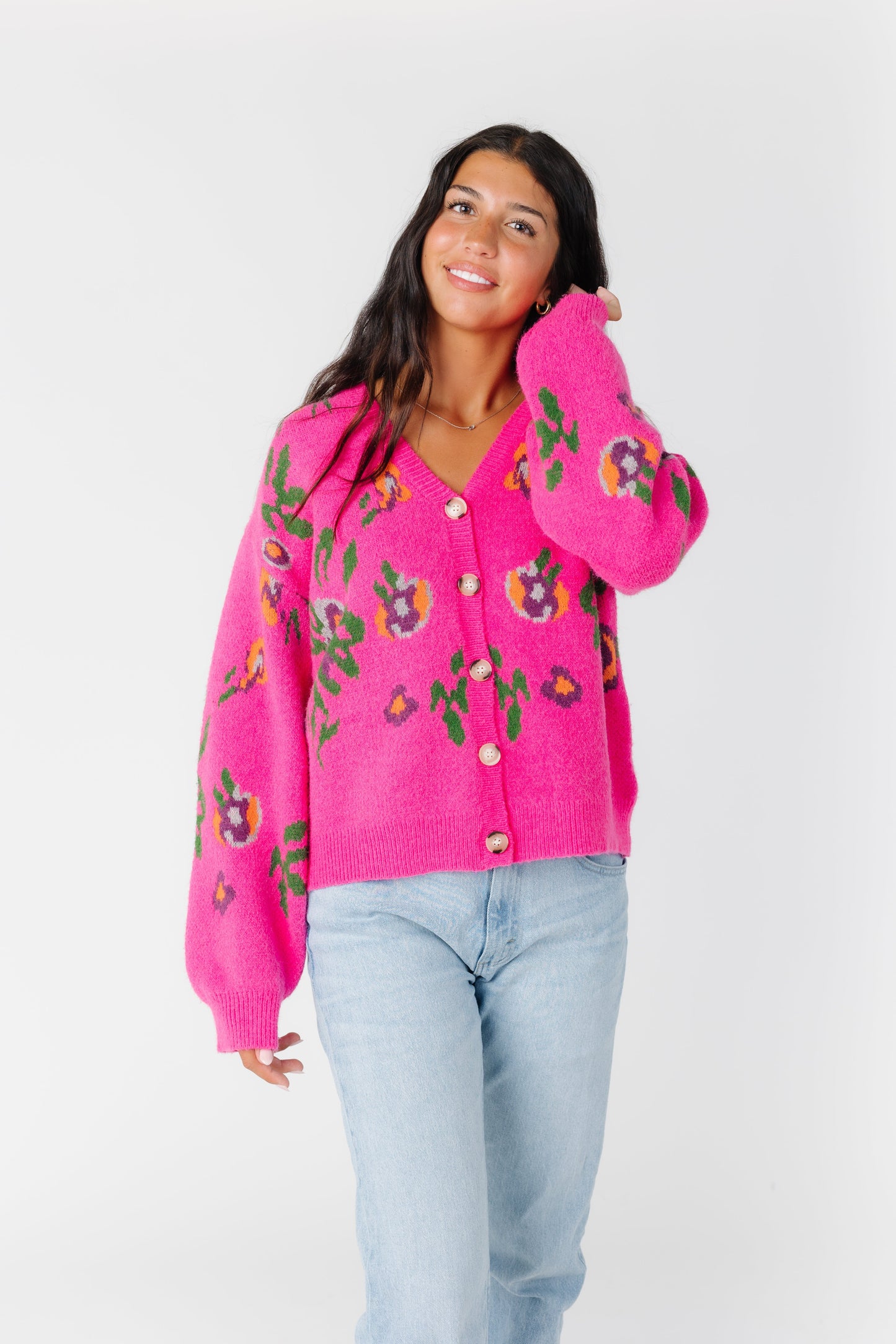 Nightingale Fuchsia Cardigan WOMEN'S CARDIGAN Things Between