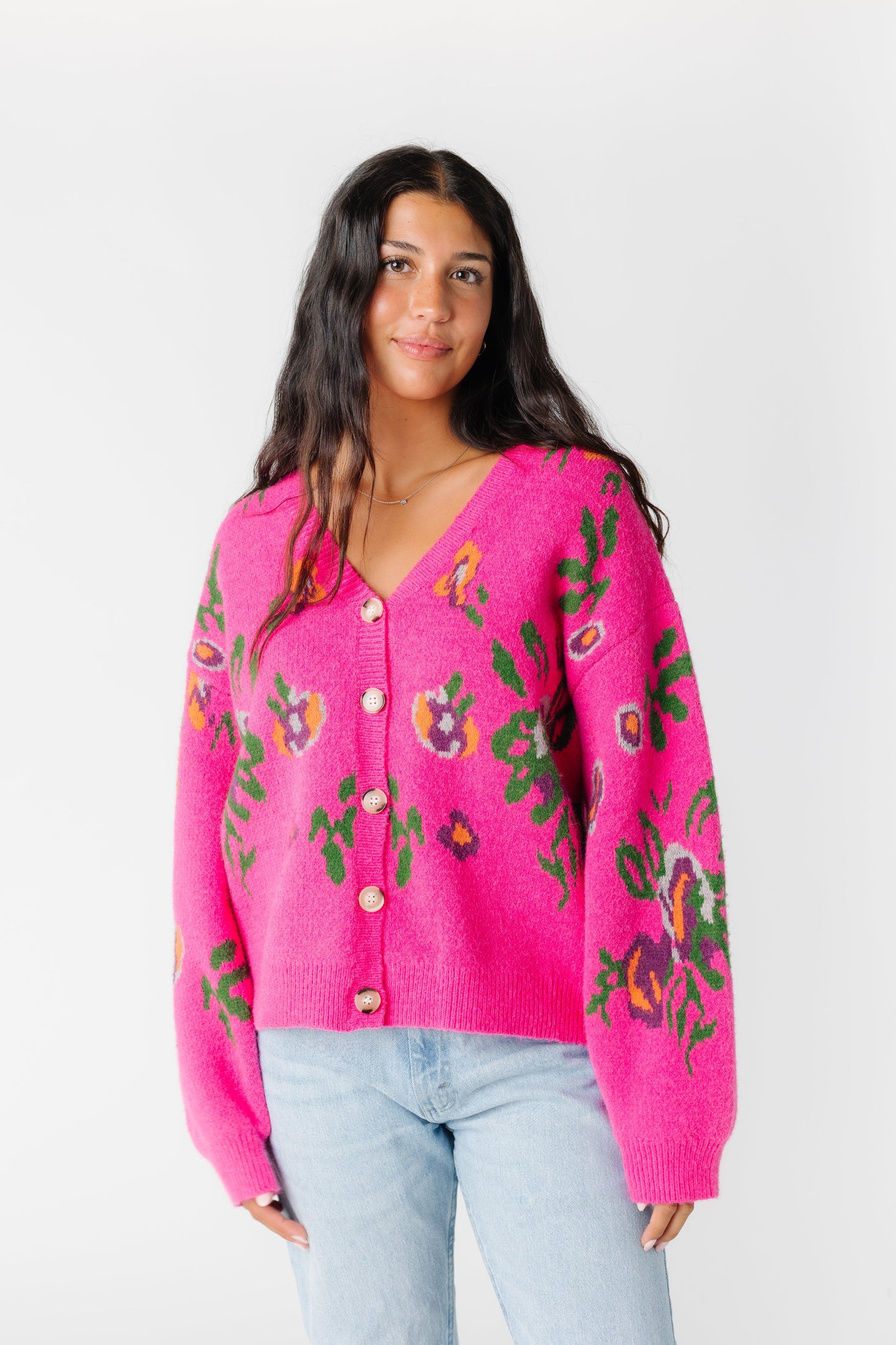 Nightingale Fuchsia Cardigan WOMEN'S CARDIGAN Things Between