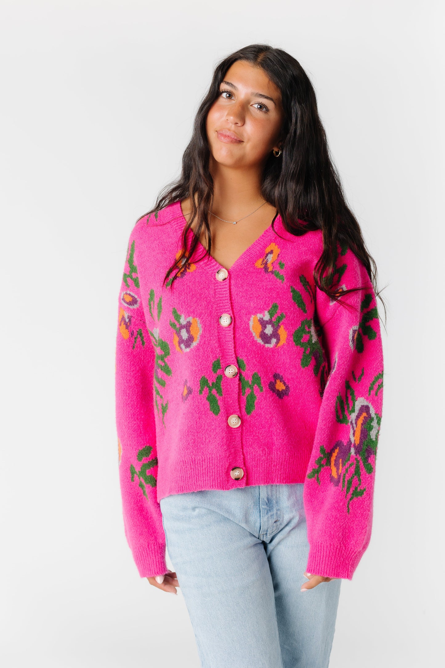 Nightingale Fuchsia Cardigan WOMEN'S CARDIGAN Things Between Fuchsia L