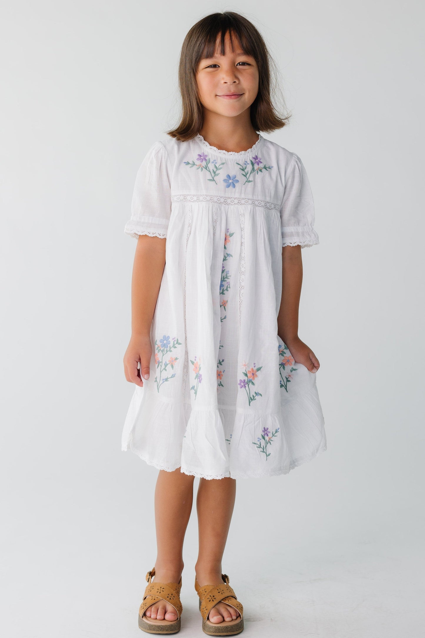 Citrus Kali Embroidered Girl's Dress GIRL'S DRESS Citrus