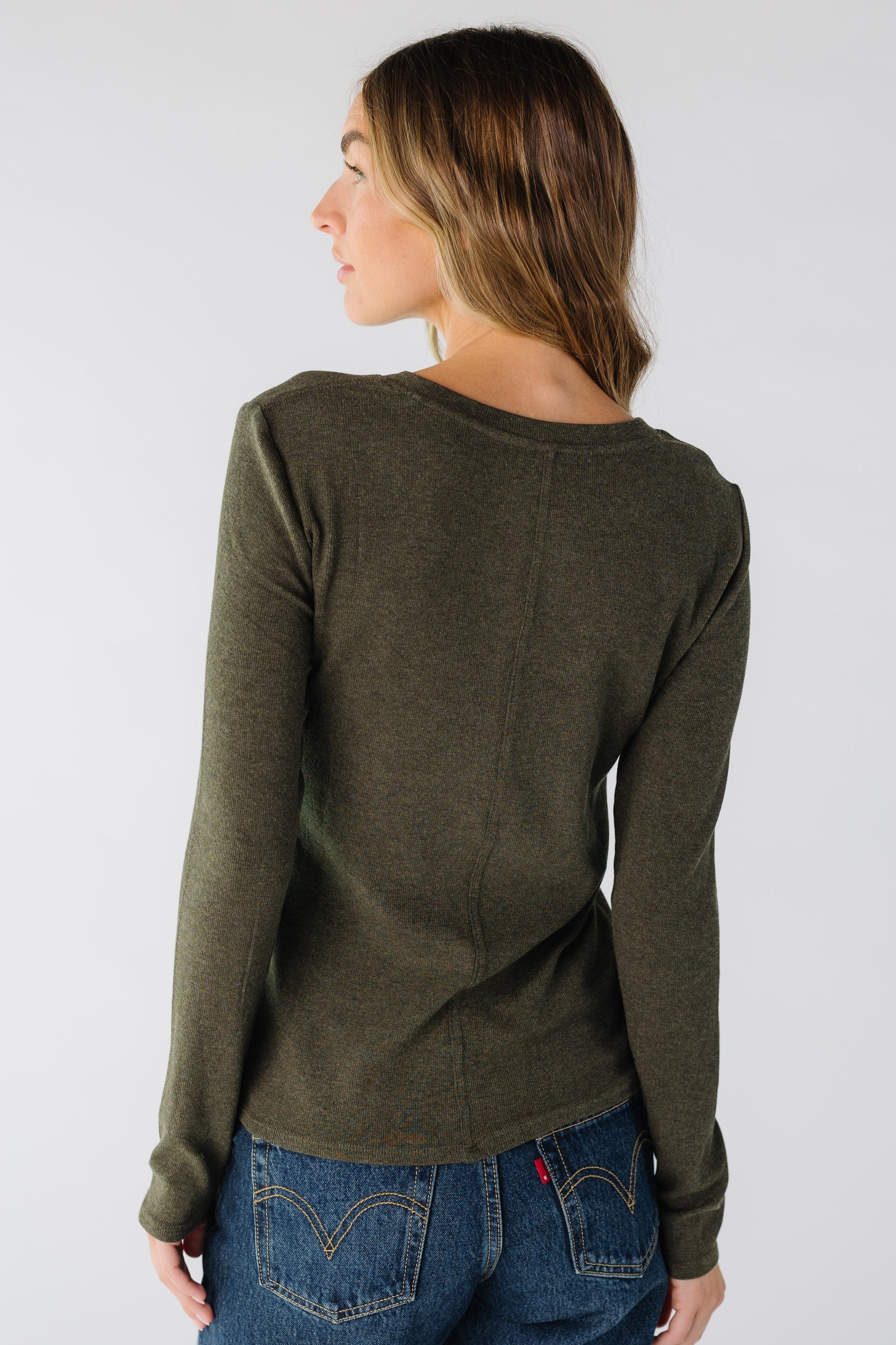 Trudy Ribbed Henley Women's Long Sleeve T Be Cool