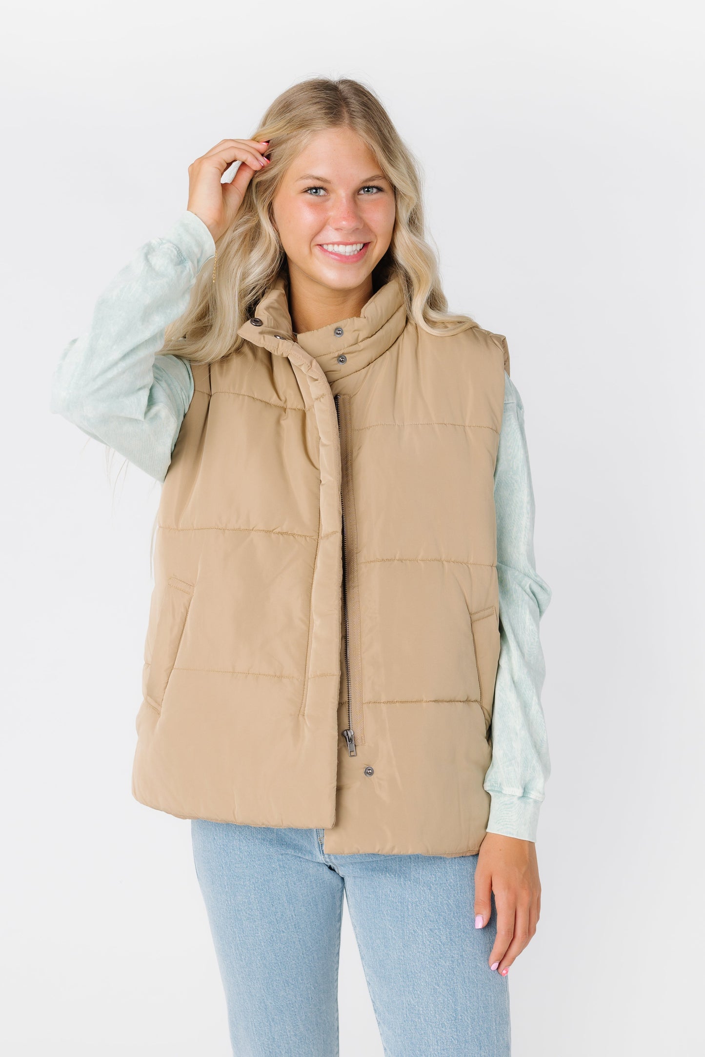 Quinnie Puffer Vest WOMEN'S VEST Wishlist MOCHA L