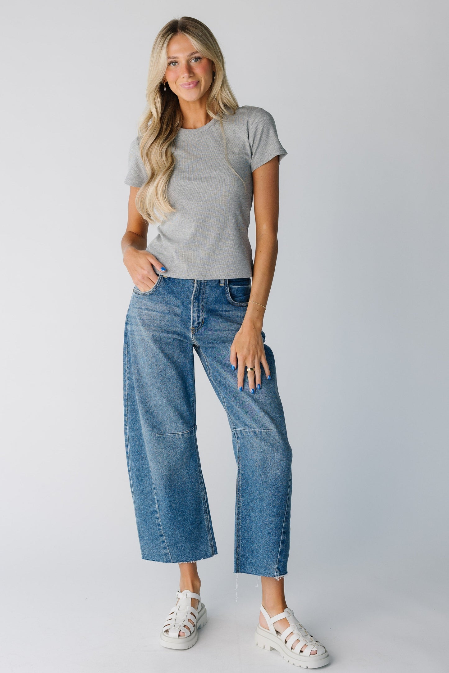 Lexie Barrel Jean WOMEN'S JEANS Just Panmaco Inc. Med Denim 24