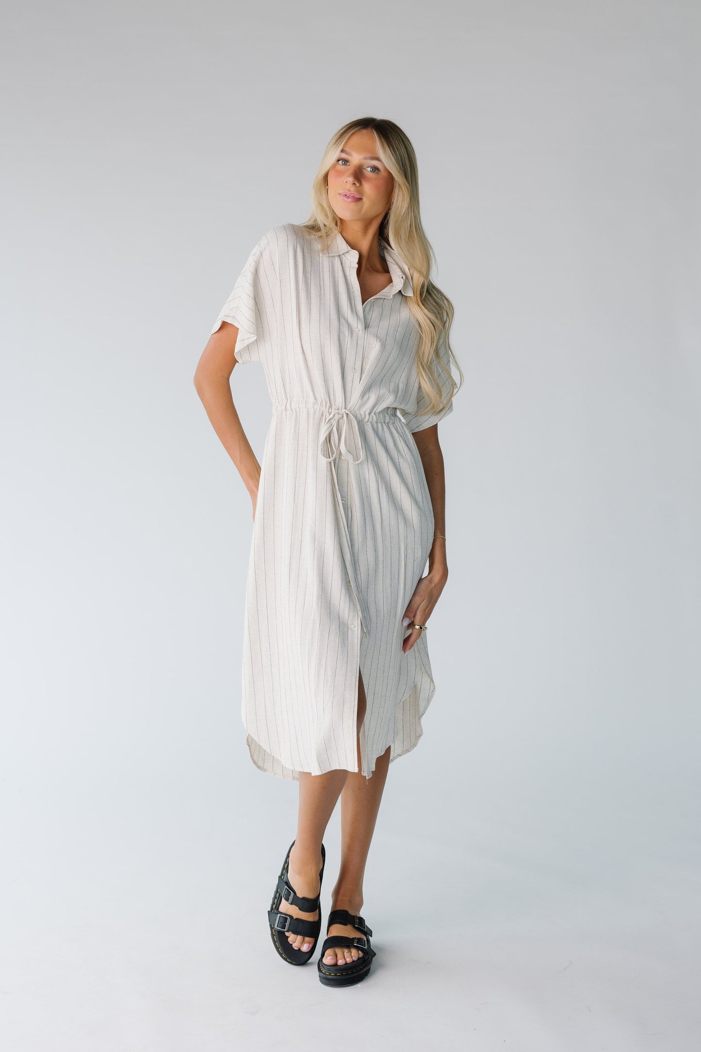 Brass & Roe Linen Tie Waist Dress WOMEN'S DRESS brass & roe