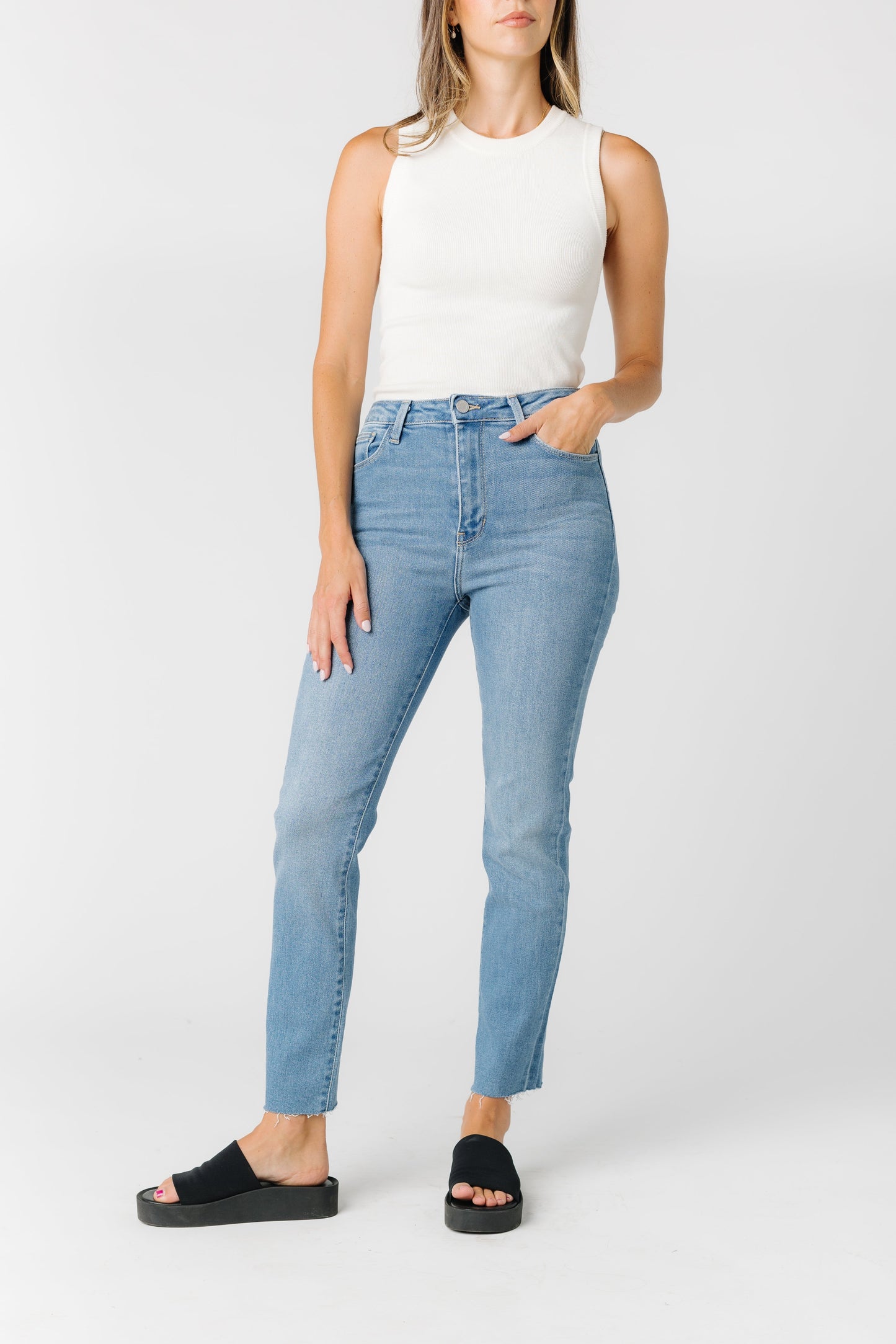 Straight Leg Denim WOMEN'S DENIM Just Panmaco Inc. Med Denim 24